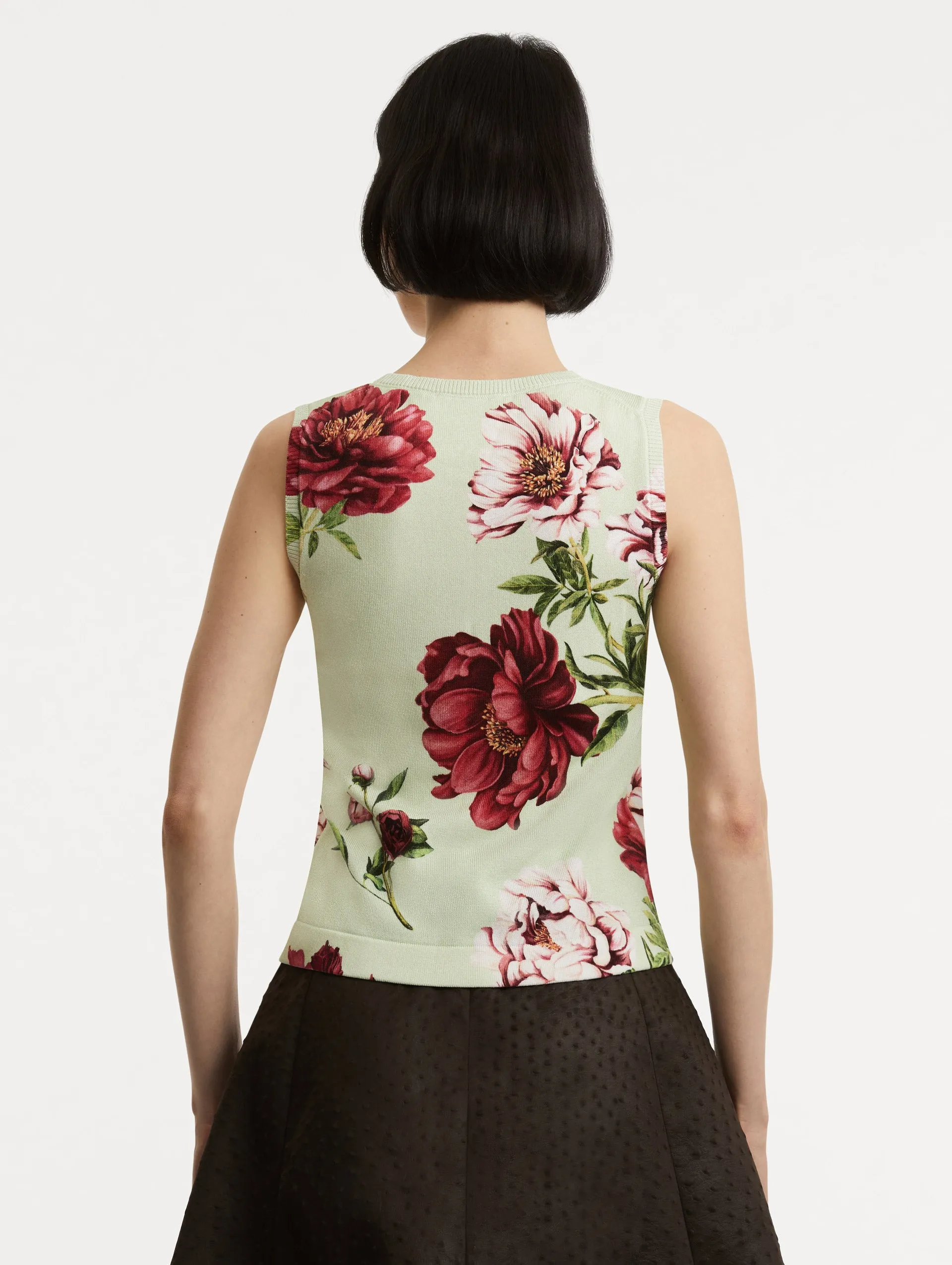 Peony Printed Tank sold by Oscar de la Renta product image thumbnail 4