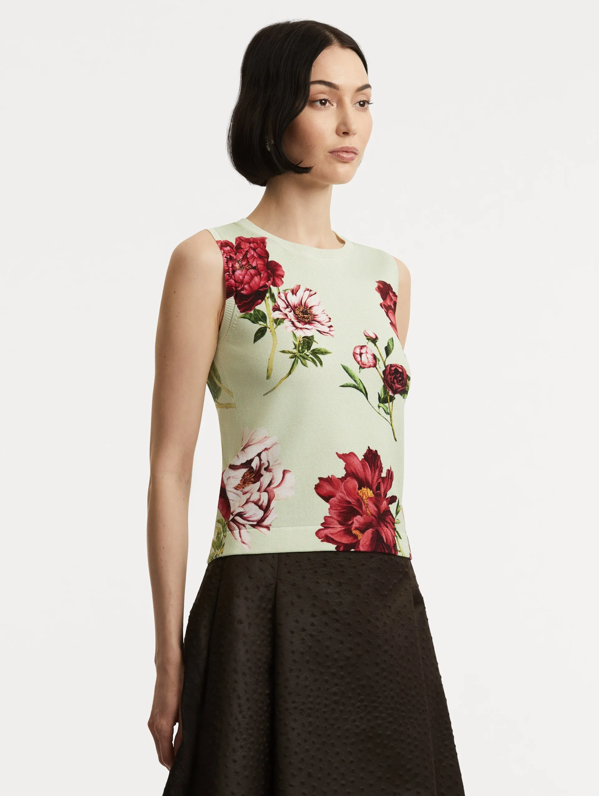 Peony Printed Tank sold by Oscar de la Renta product image thumbnail 5