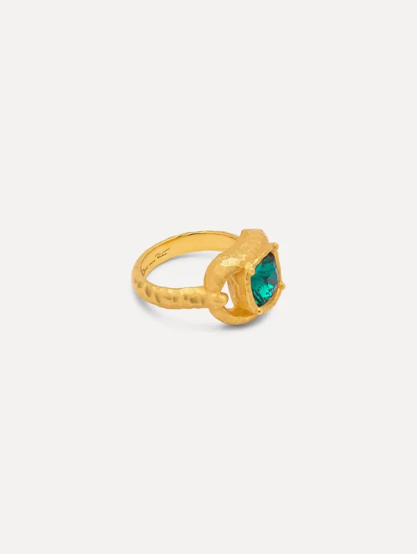 Rectangle Crystal Ring sold by Oscar de la Renta