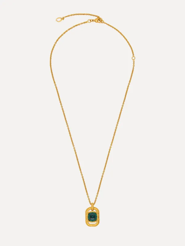 Rectangle Crystal Pendant Necklace sold by Oscar de la Renta