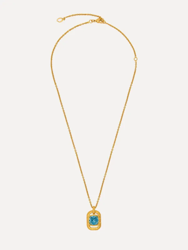 Rectangle Crystal Pendant Necklace sold by Oscar de la Renta