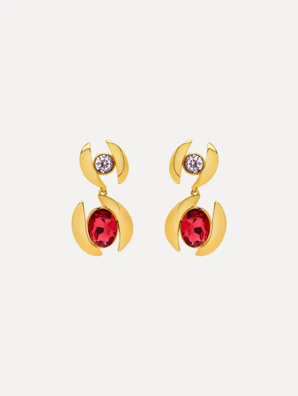 Framed Oval Drop Earrings sold by Oscar de la Renta