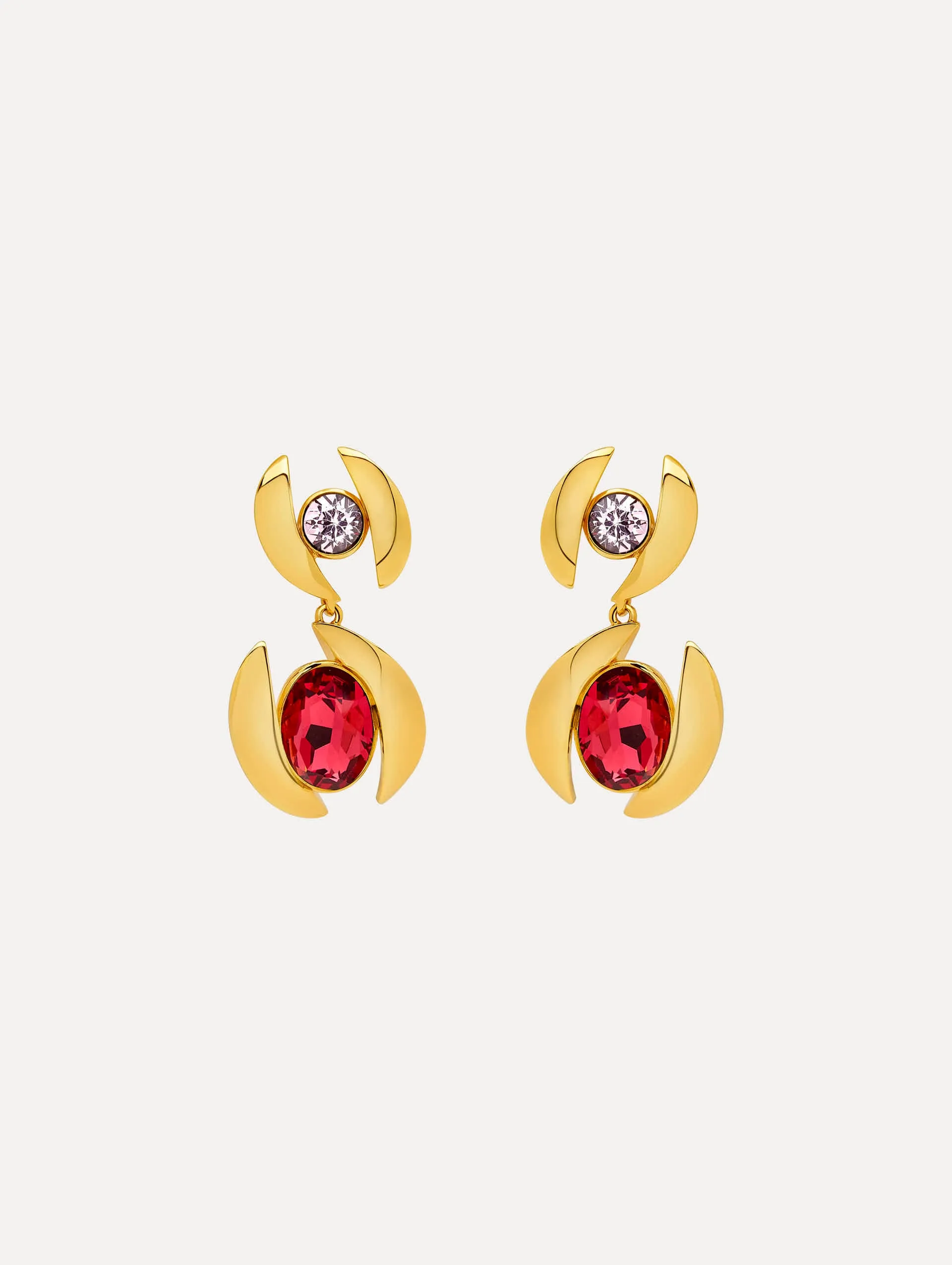 Framed Oval Drop Earrings sold by Oscar de la Renta