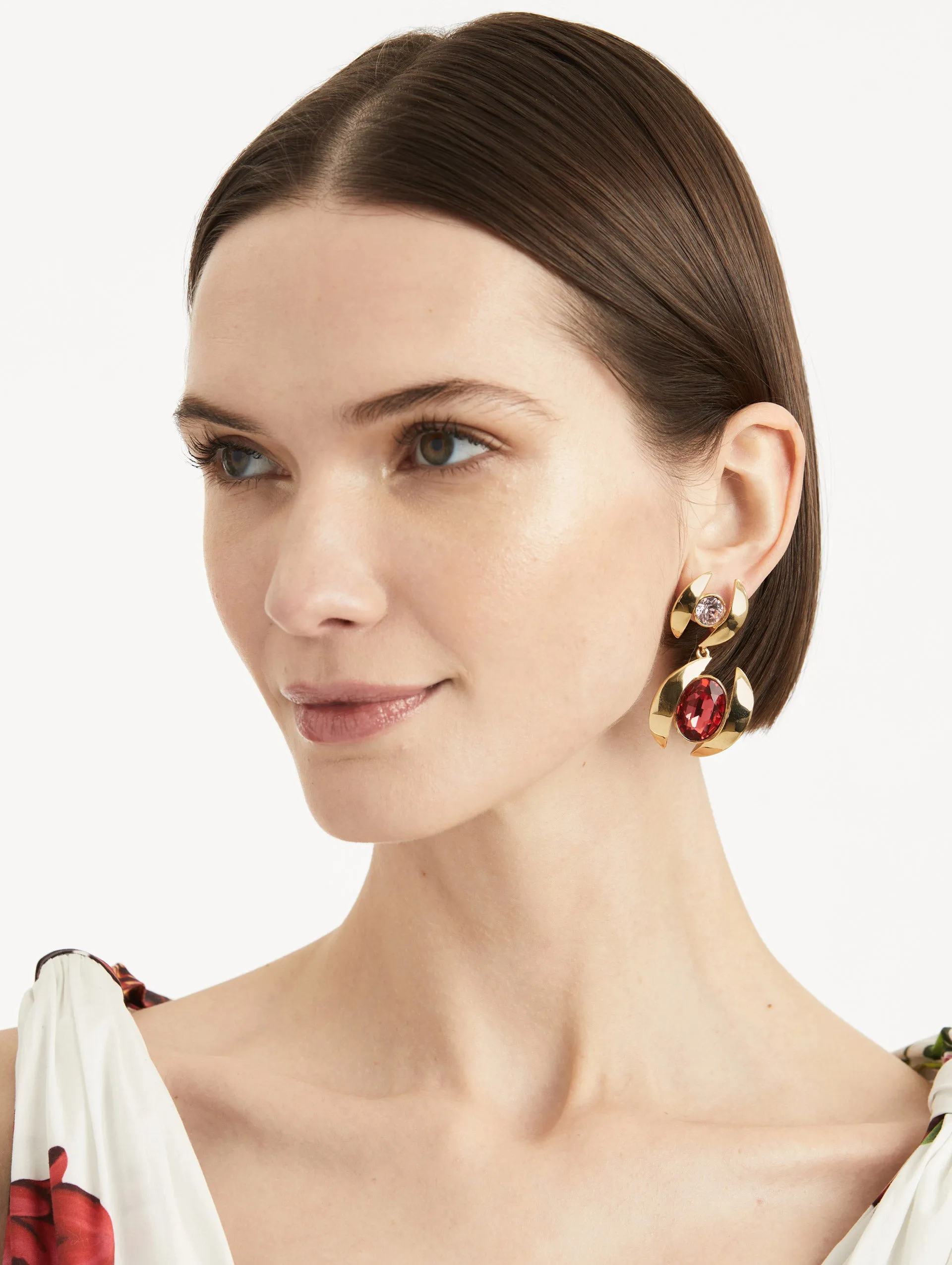 Framed Oval Drop Earrings sold by Oscar de la Renta product image thumbnail 2