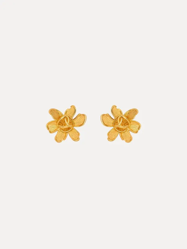 Small O Flower Earrings sold by Oscar de la Renta