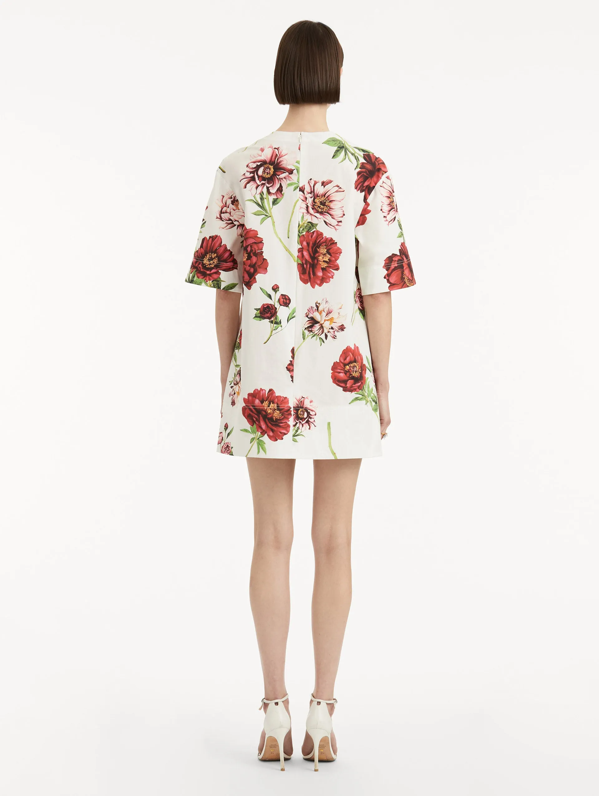 Peony Cotton Poplin Shift Dress sold by Oscar de la Renta product image thumbnail 3