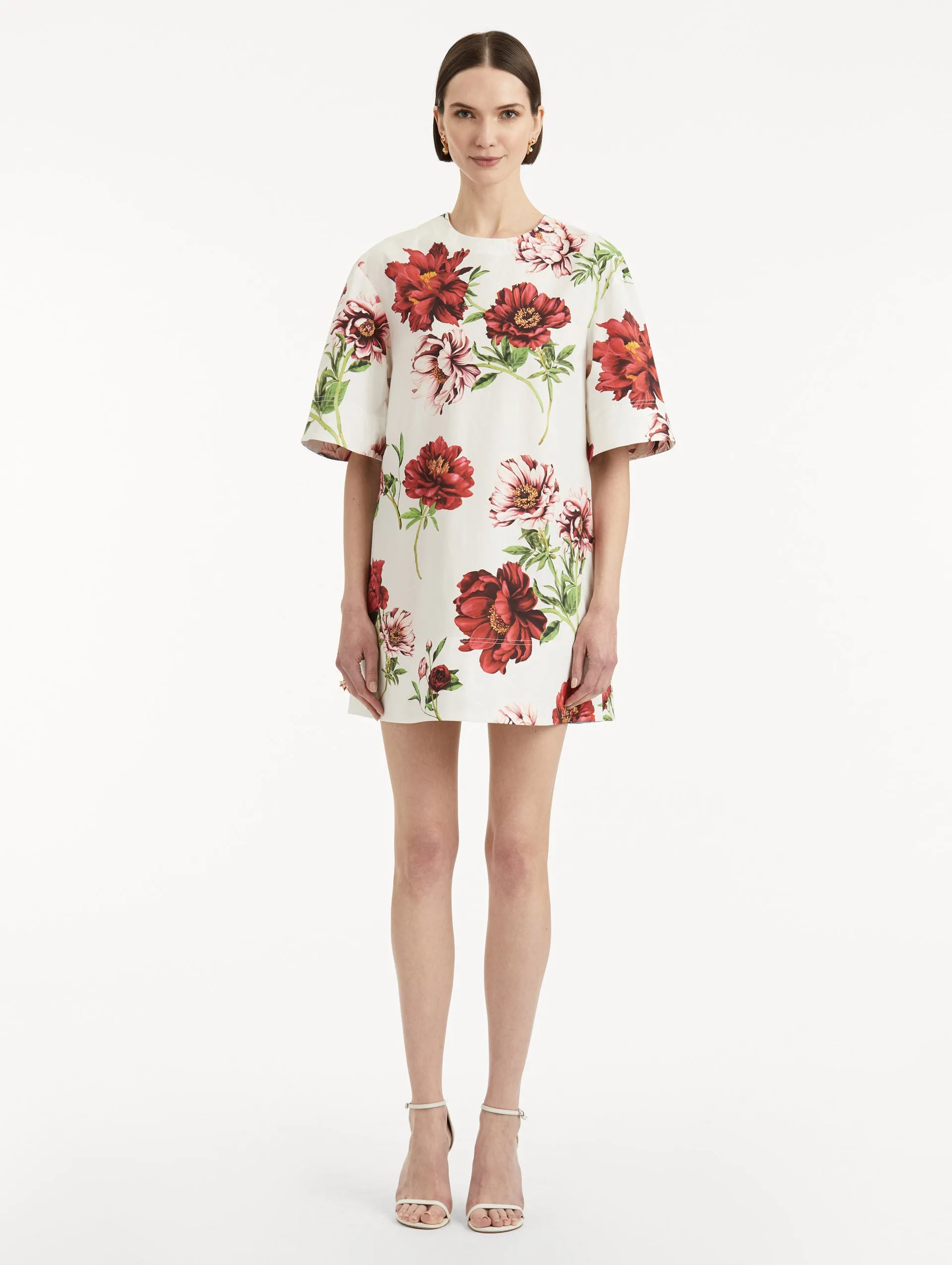Peony Cotton Poplin Shift Dress sold by Oscar de la Renta product image thumbnail 2