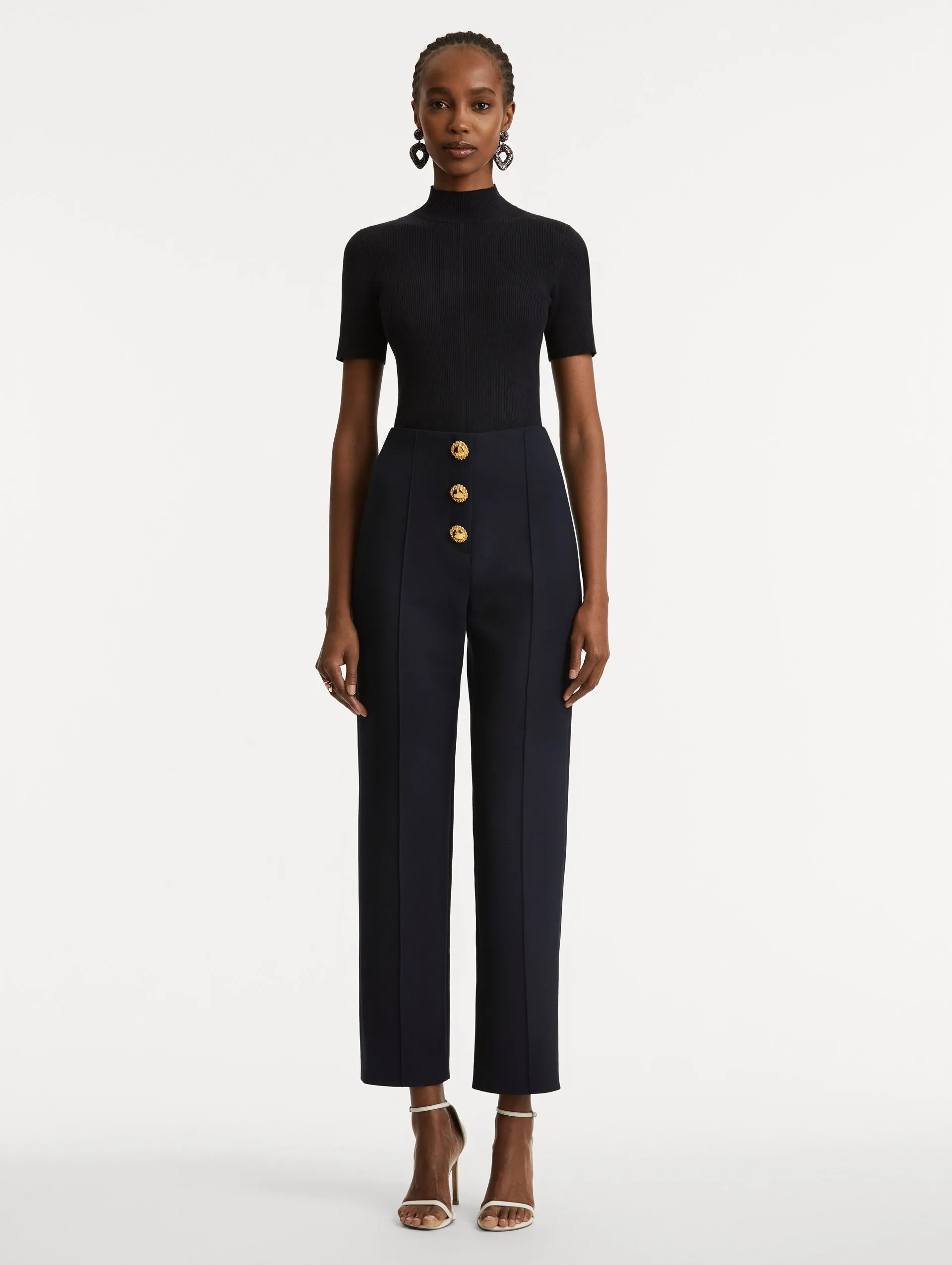 Button-Detailed Wool Pant sold by Oscar de la Renta product image thumbnail 2