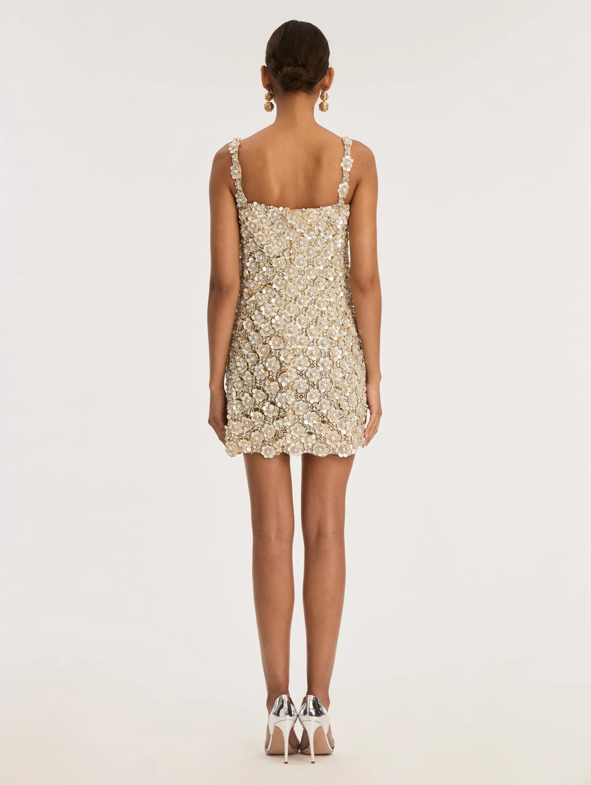 Mother Of Pearl-Embellished Mini Dress sold by Oscar de la Renta product image thumbnail 2