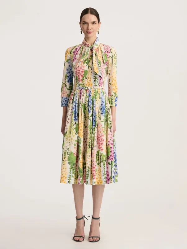 Foxgloves Cotton Poplin Dress sold by Oscar de la Renta