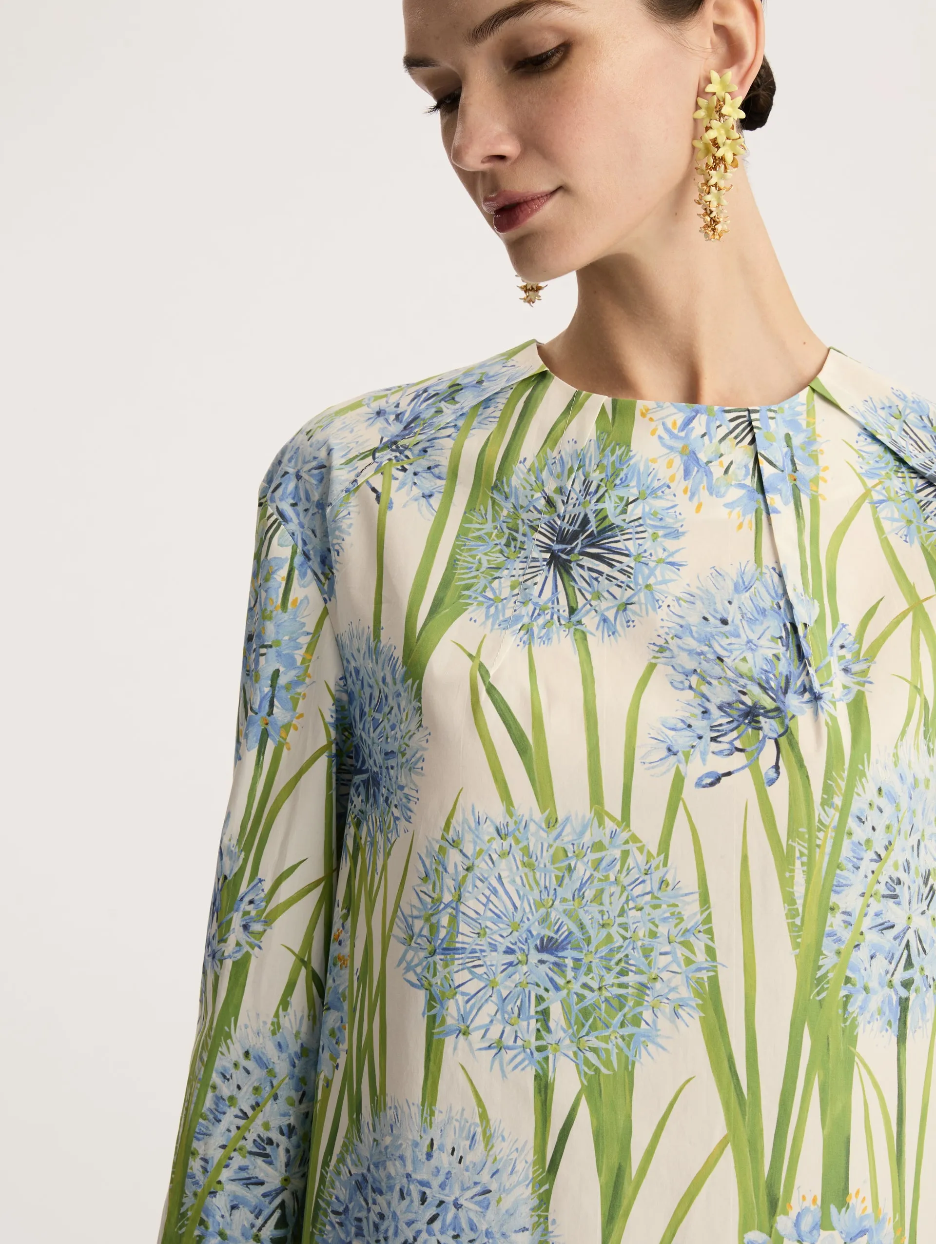 Allium Cotton Poplin Mini Dress sold by Oscar de la Renta product image thumbnail 4