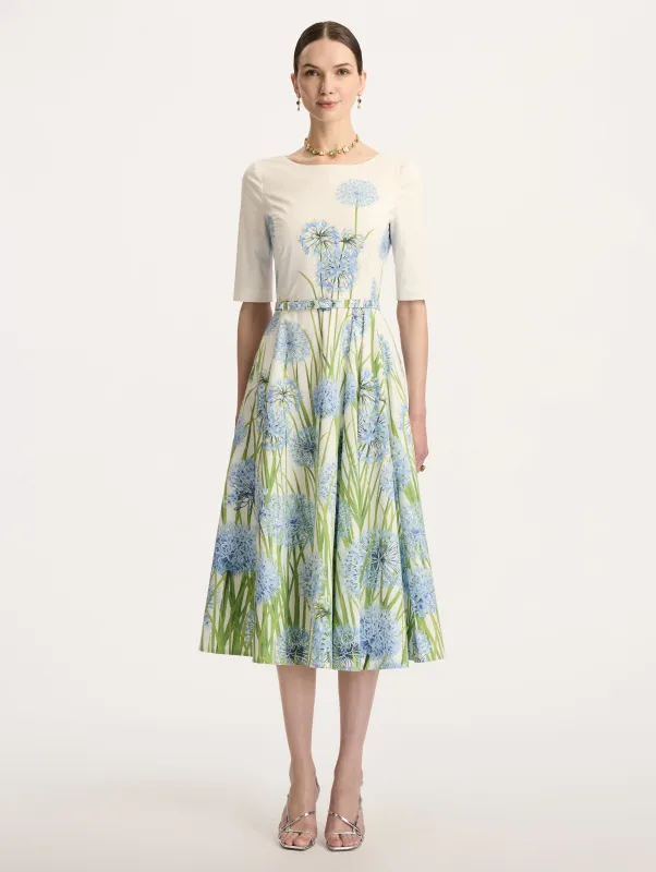 Allium Degrade Cotton Poplin Dress sold by Oscar de la Renta