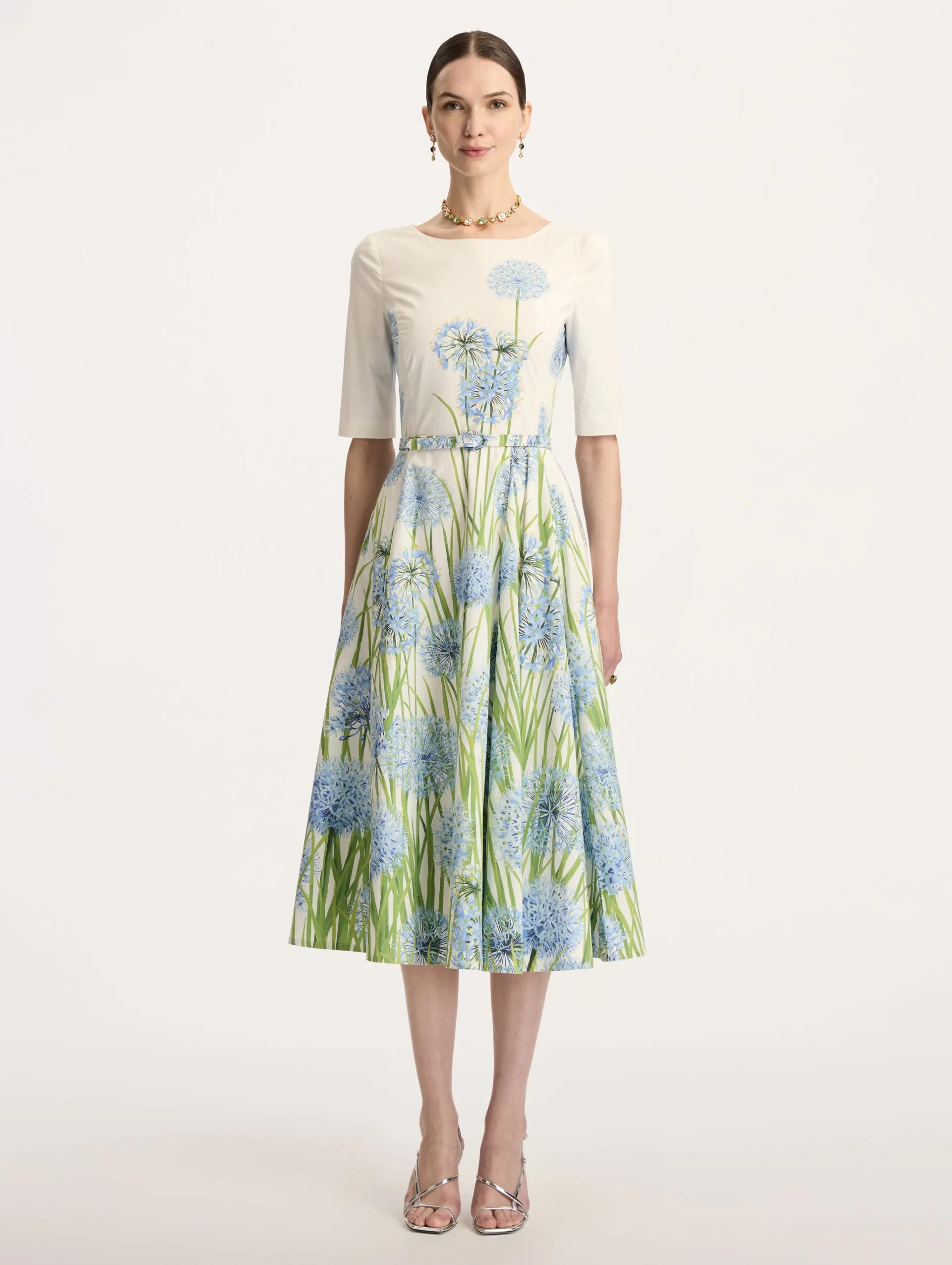 Allium Degrade Cotton Poplin Dress sold by Oscar de la Renta