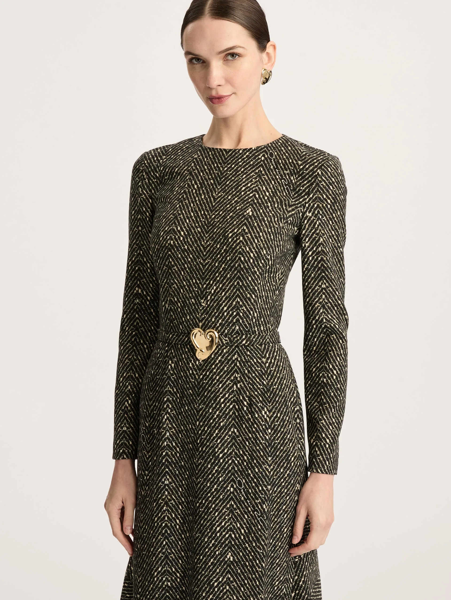 Long Sleeve Wool Dress sold by Oscar de la Renta product image thumbnail 4