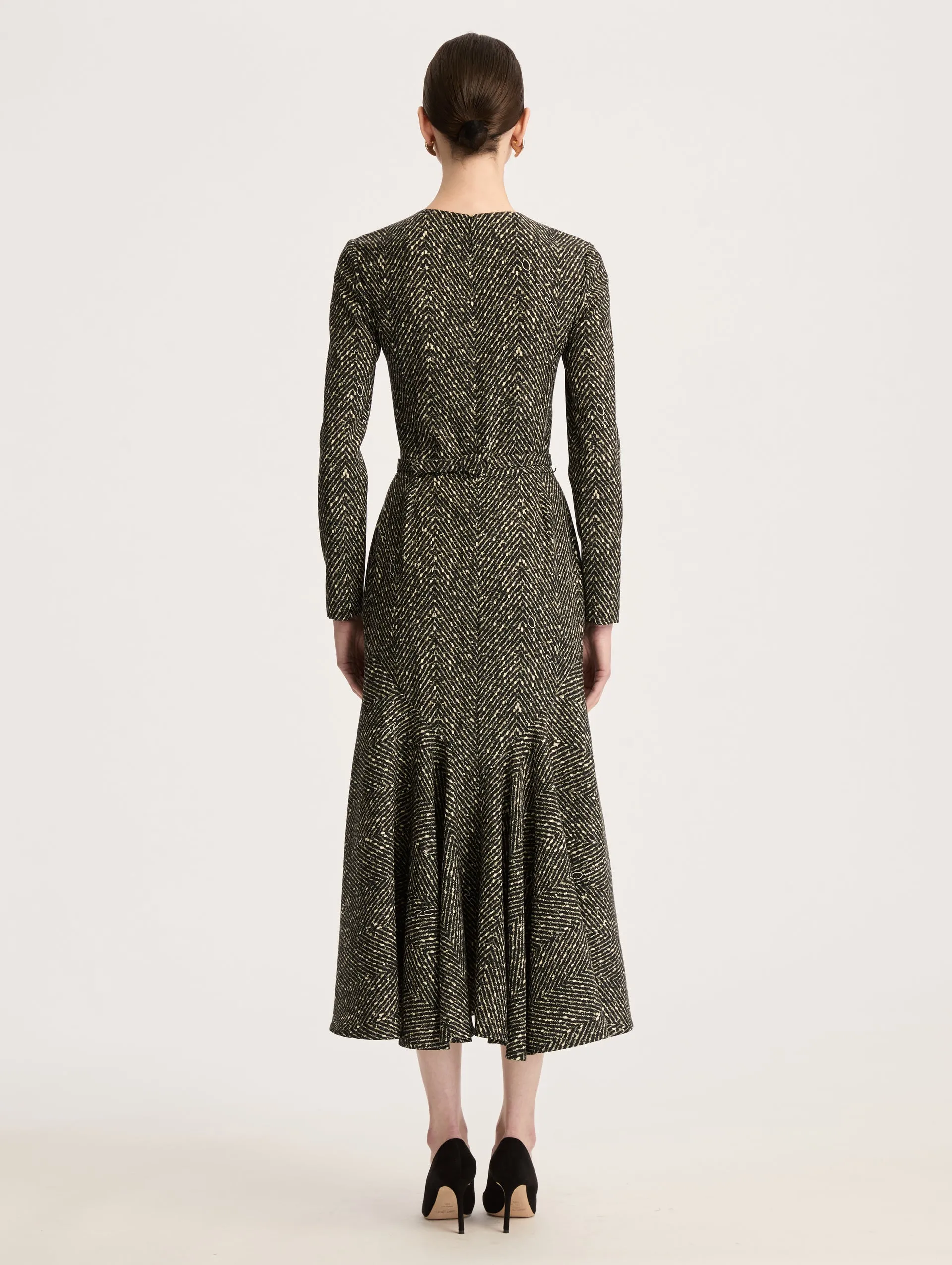 Long Sleeve Wool Dress sold by Oscar de la Renta product image thumbnail 2