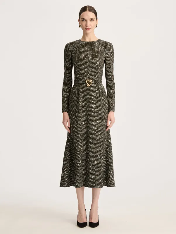 Long Sleeve Wool Dress sold by Oscar de la Renta
