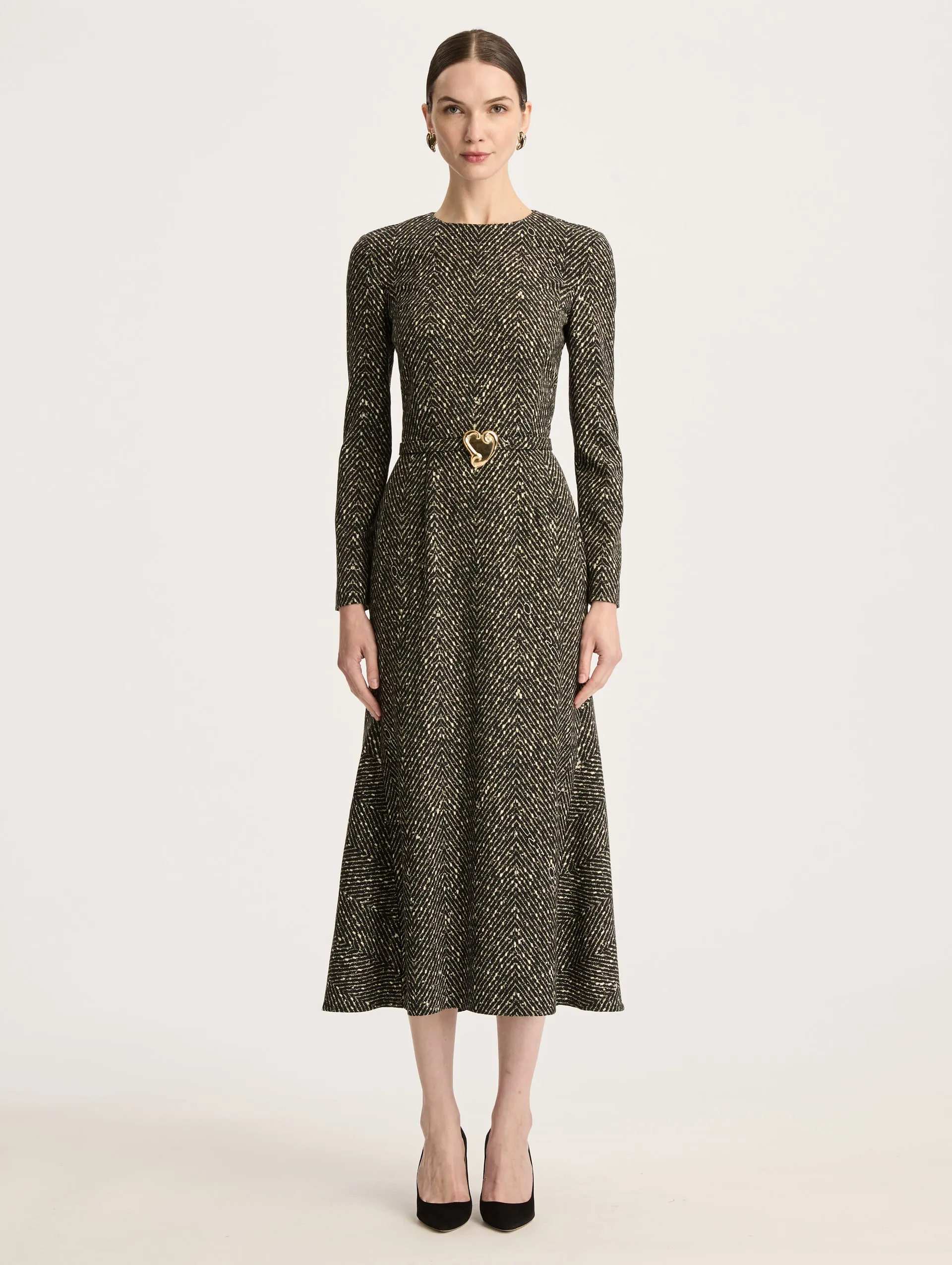 Long Sleeve Wool Dress sold by Oscar de la Renta