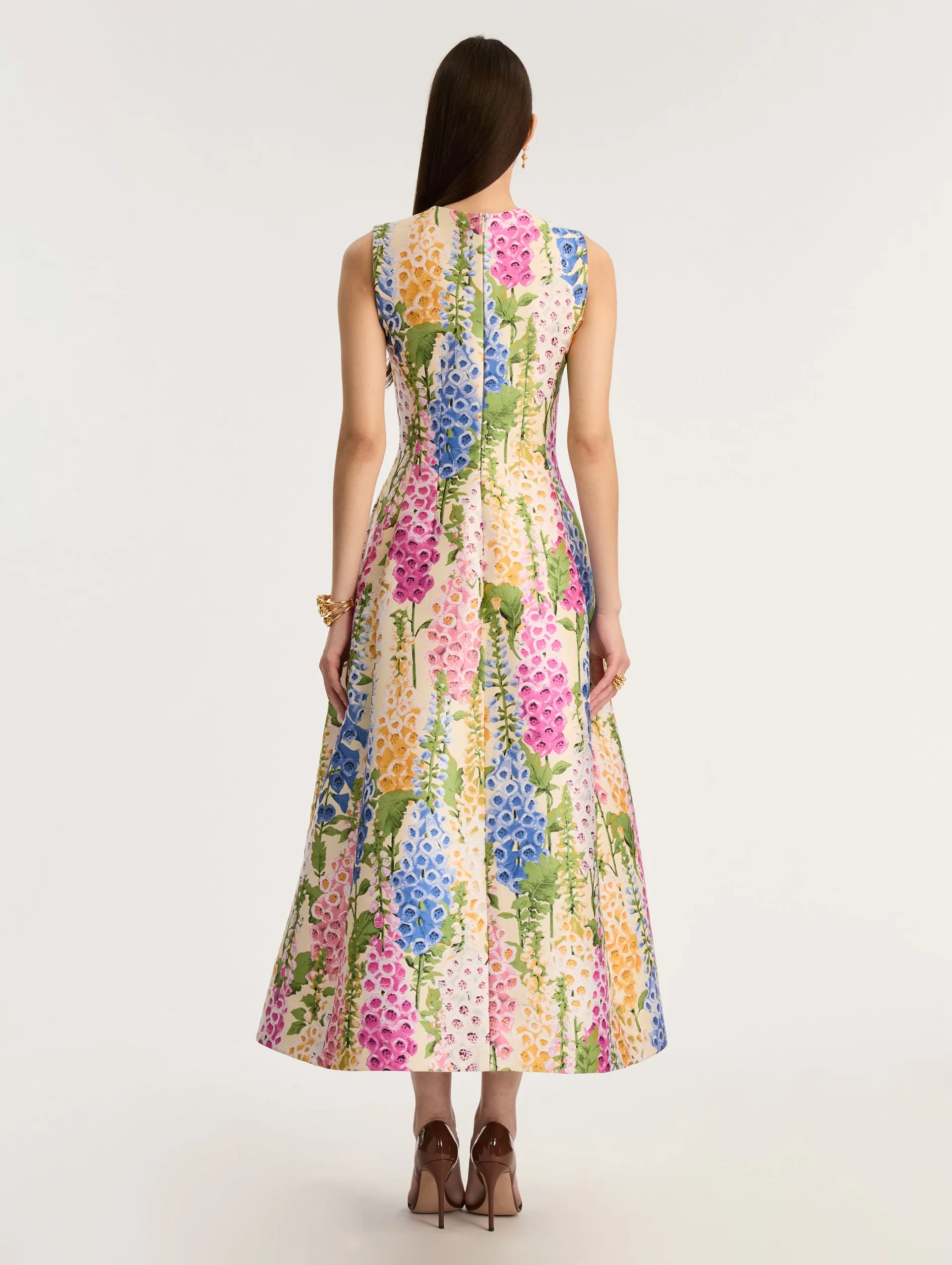 Foxglove Jacquard Cocktail Dress sold by Oscar de la Renta product image thumbnail 2