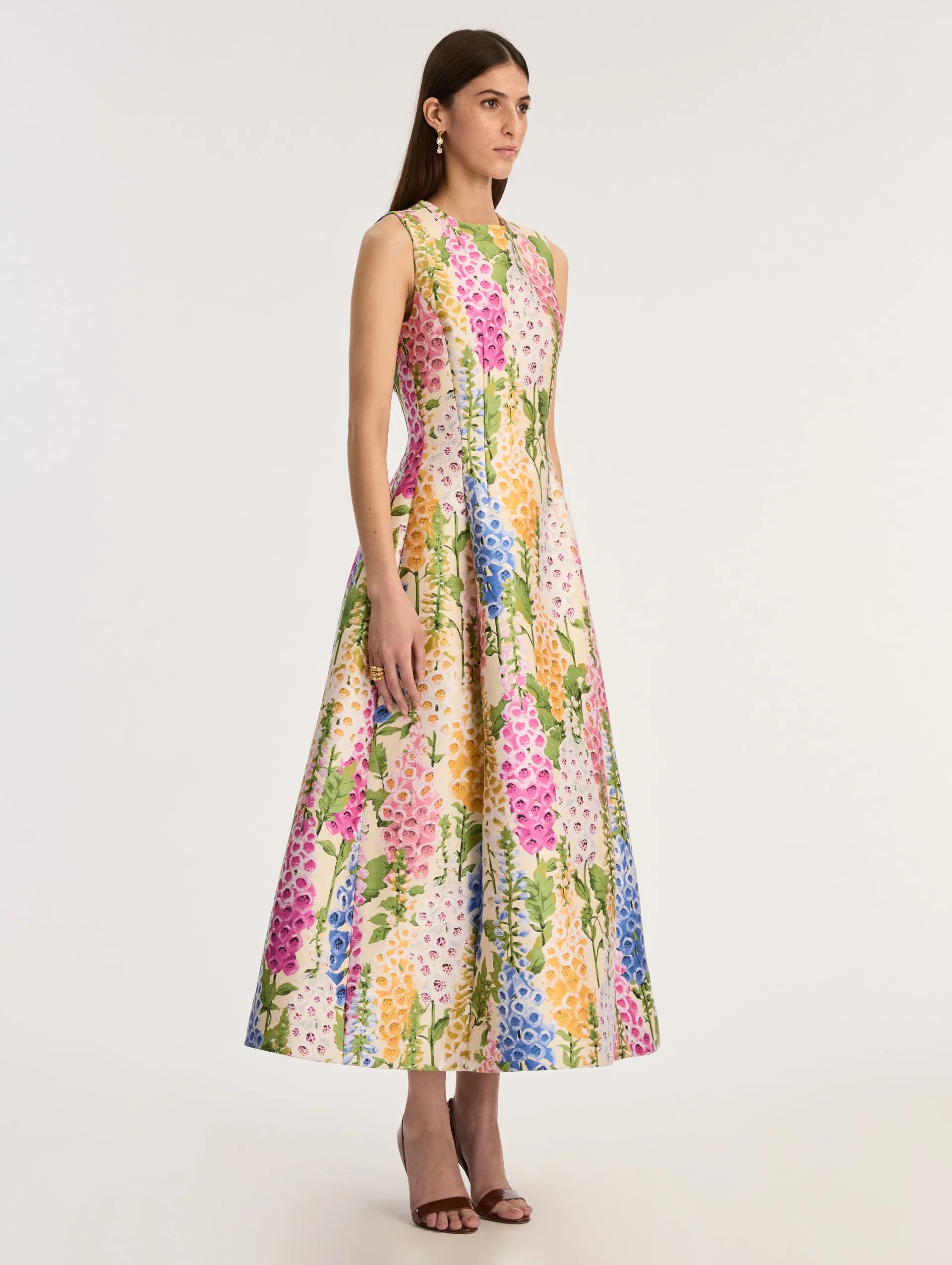Foxglove Jacquard Cocktail Dress sold by Oscar de la Renta product image thumbnail 3