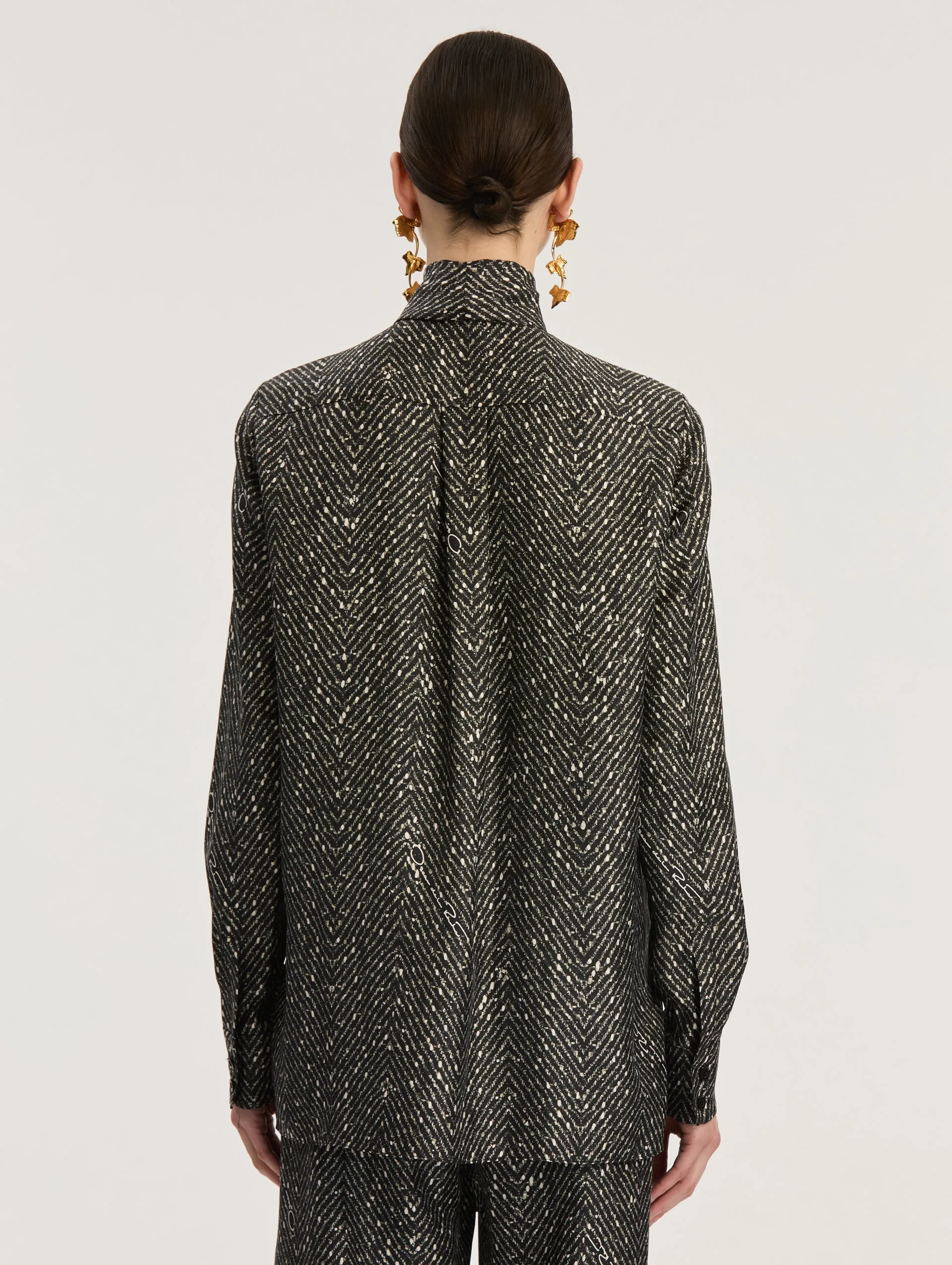 Long Sleeve Silk Blouse sold by Oscar de la Renta product image thumbnail 3