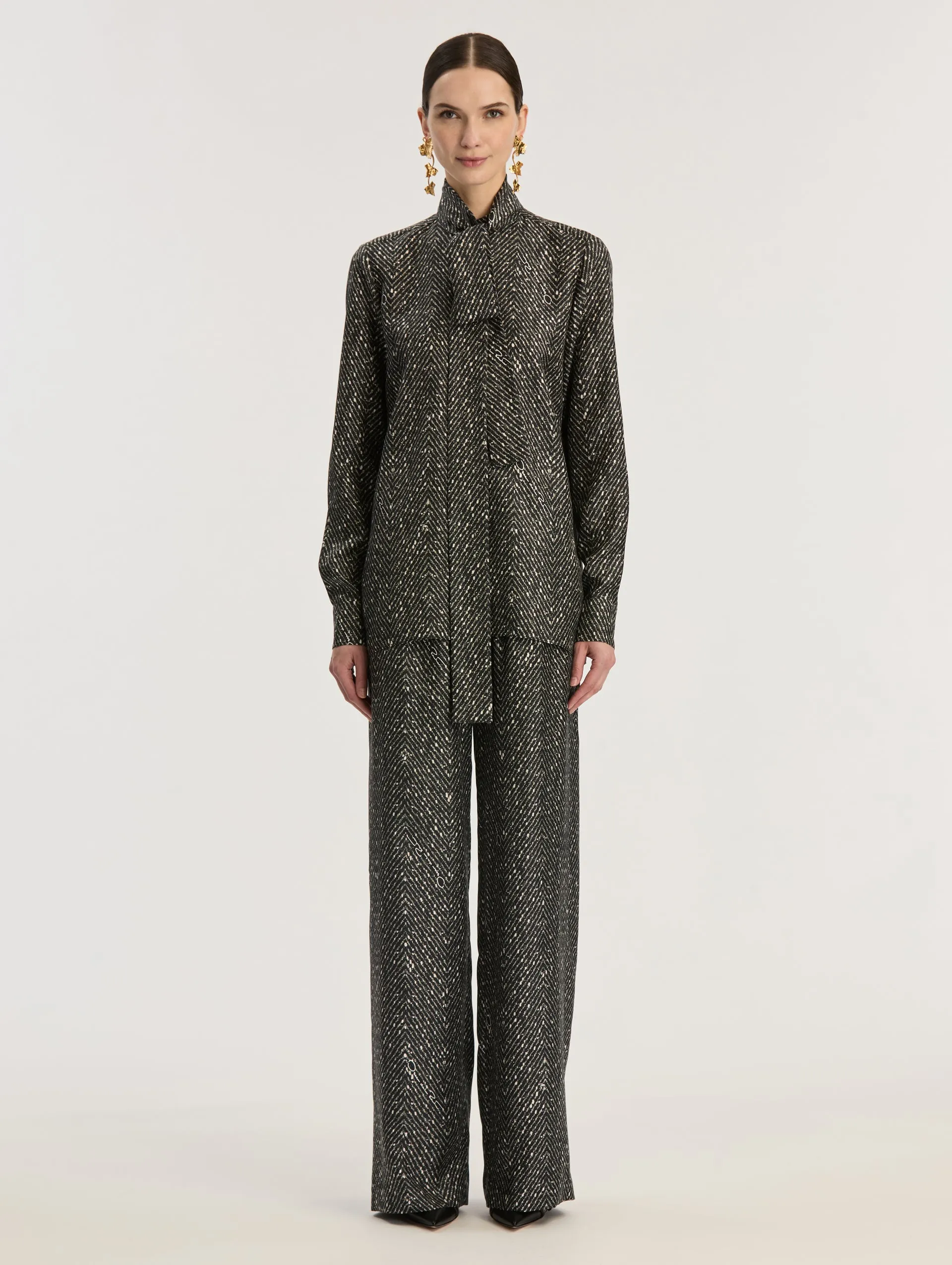 Long Sleeve Silk Blouse sold by Oscar de la Renta product image thumbnail 2