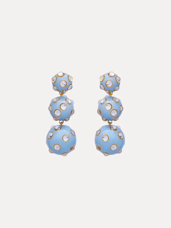 Enamel Cabochon Drop Clip-On Earrings sold by Oscar de la Renta