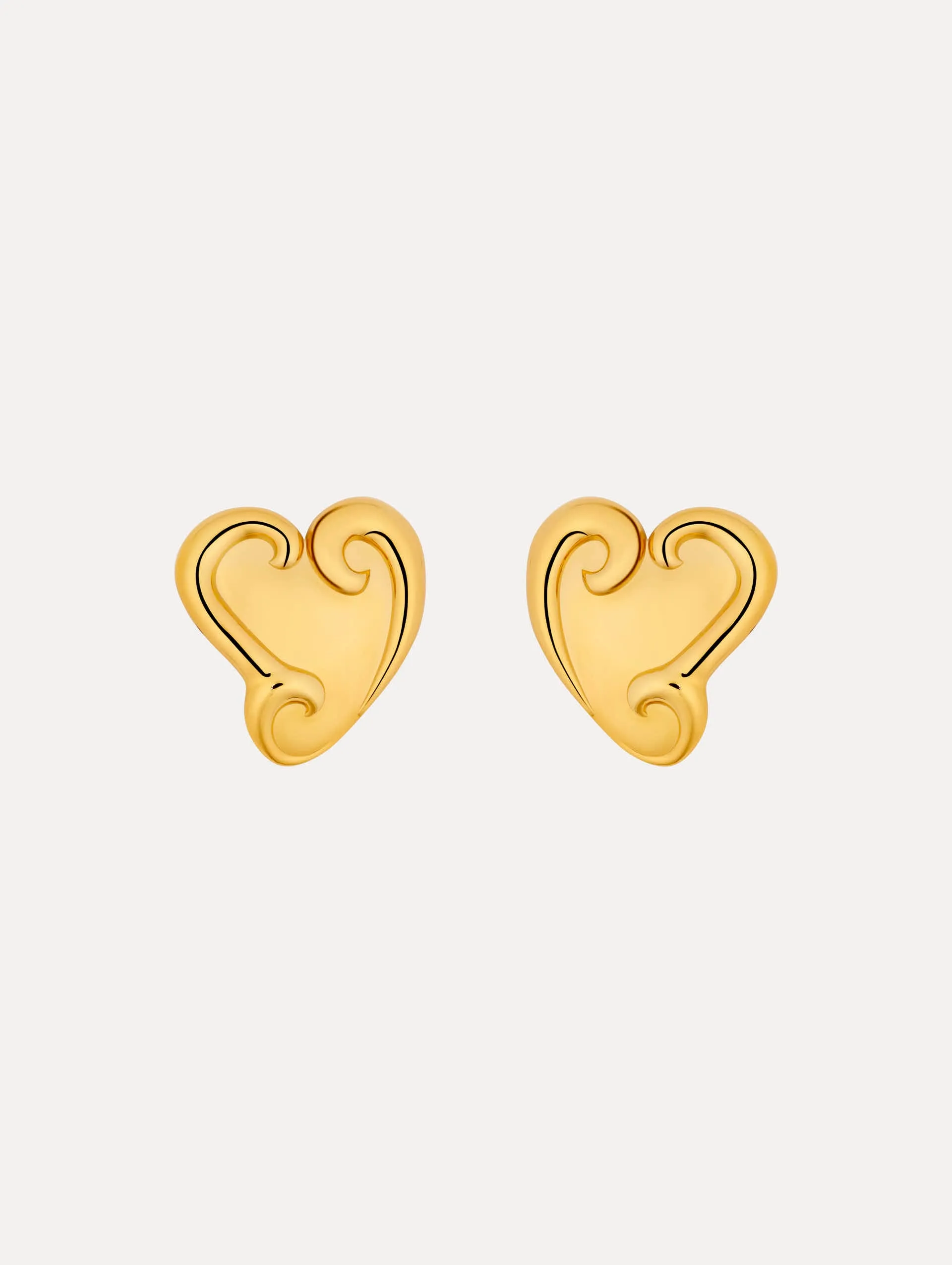 Swirl Heart Clip-On Earrings sold by Oscar de la Renta