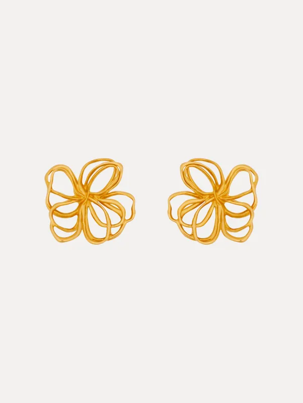 Threaded Flower Earrings sold by Oscar de la Renta