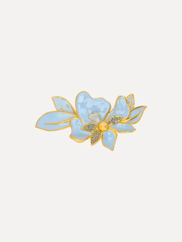 Enamel Jasmine Brooch sold by Oscar de la Renta