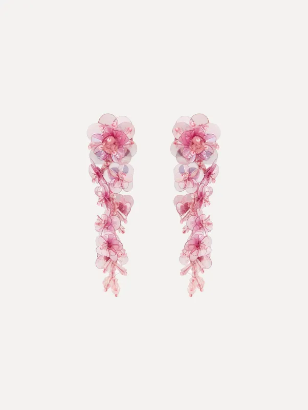 Sequin Flower Clip-On Earrings sold by Oscar de la Renta