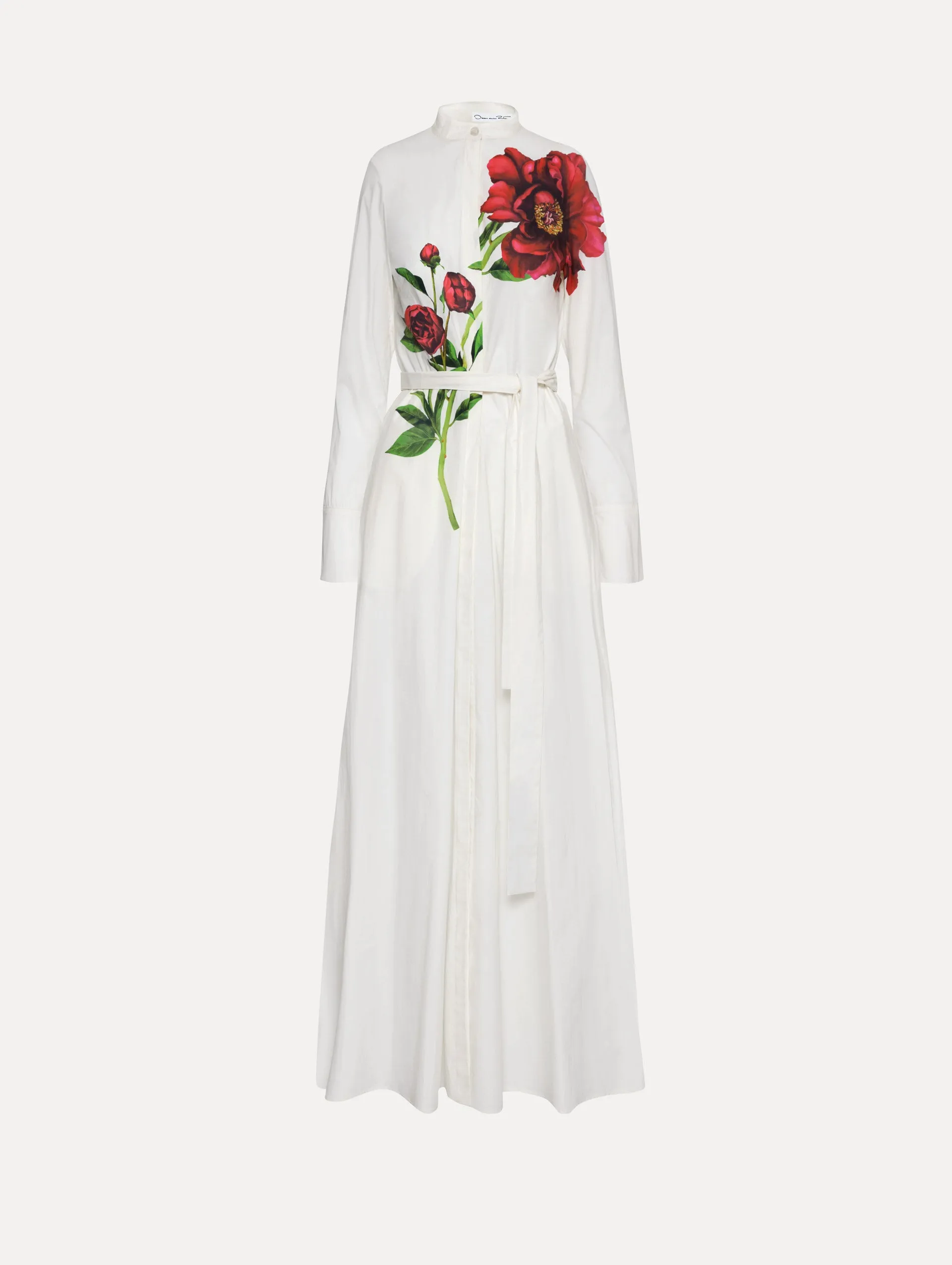 Peony Cotton Poplin Maxi Dress sold by Oscar de la Renta