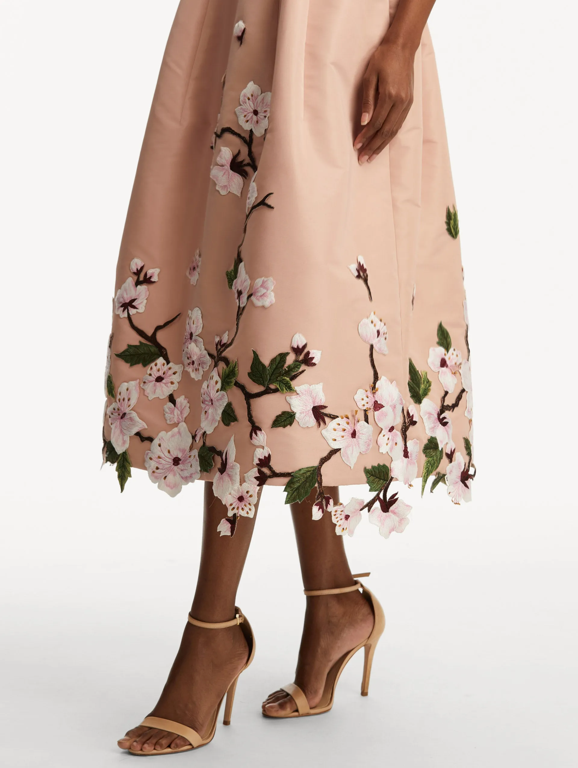 Cherry Blossom Embroidered Faille Dress sold by Oscar de la Renta product image thumbnail 5