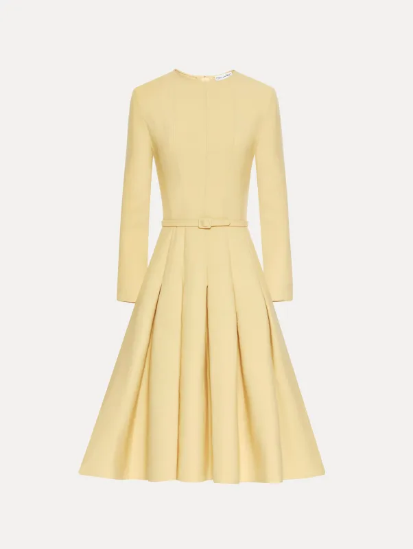 Belt-Detailed Pleated Dress sold by Oscar de la Renta