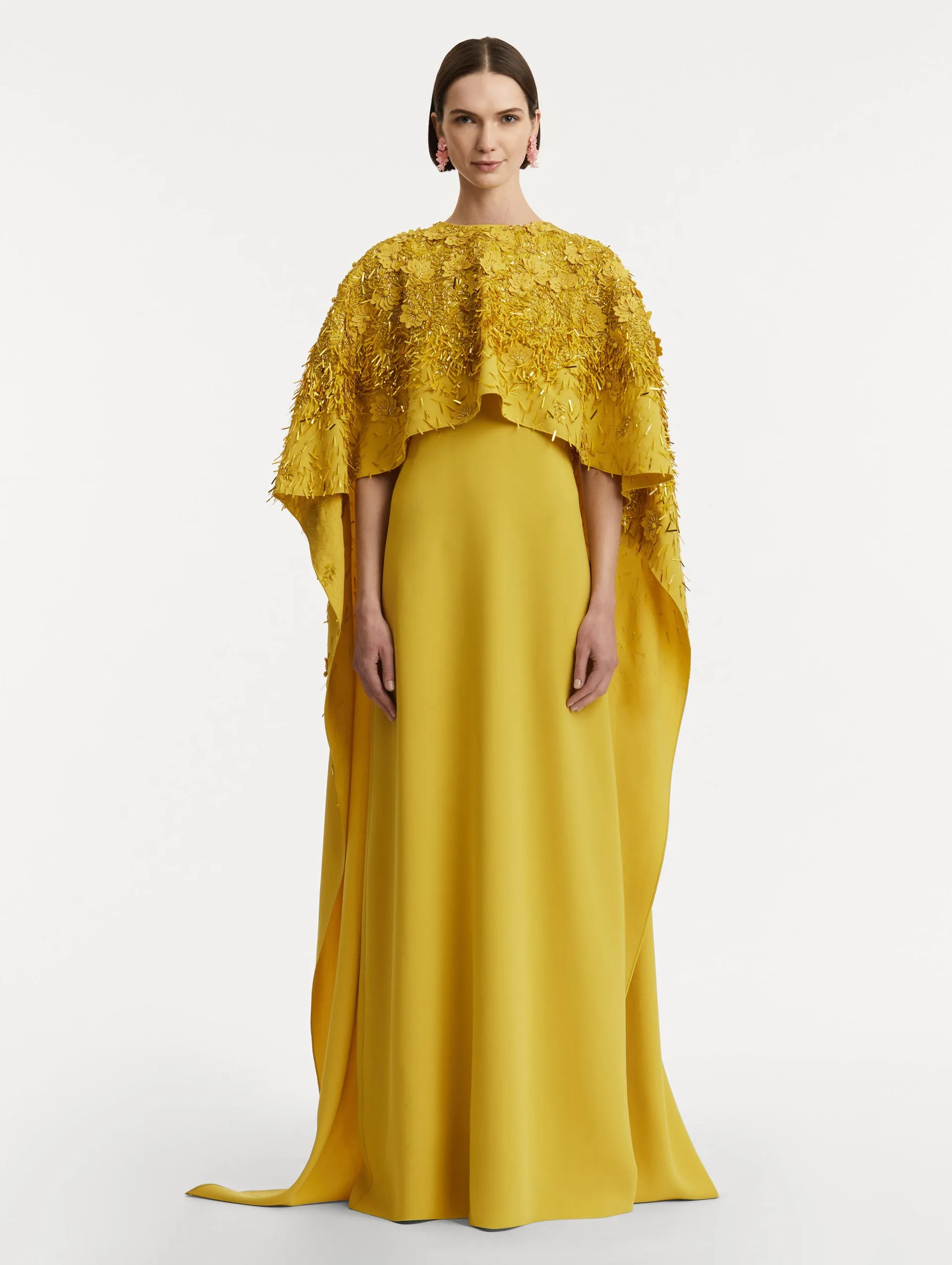 Peony Sequin and Raffia Embroidered Caftan sold by Oscar de la Renta product image thumbnail 2