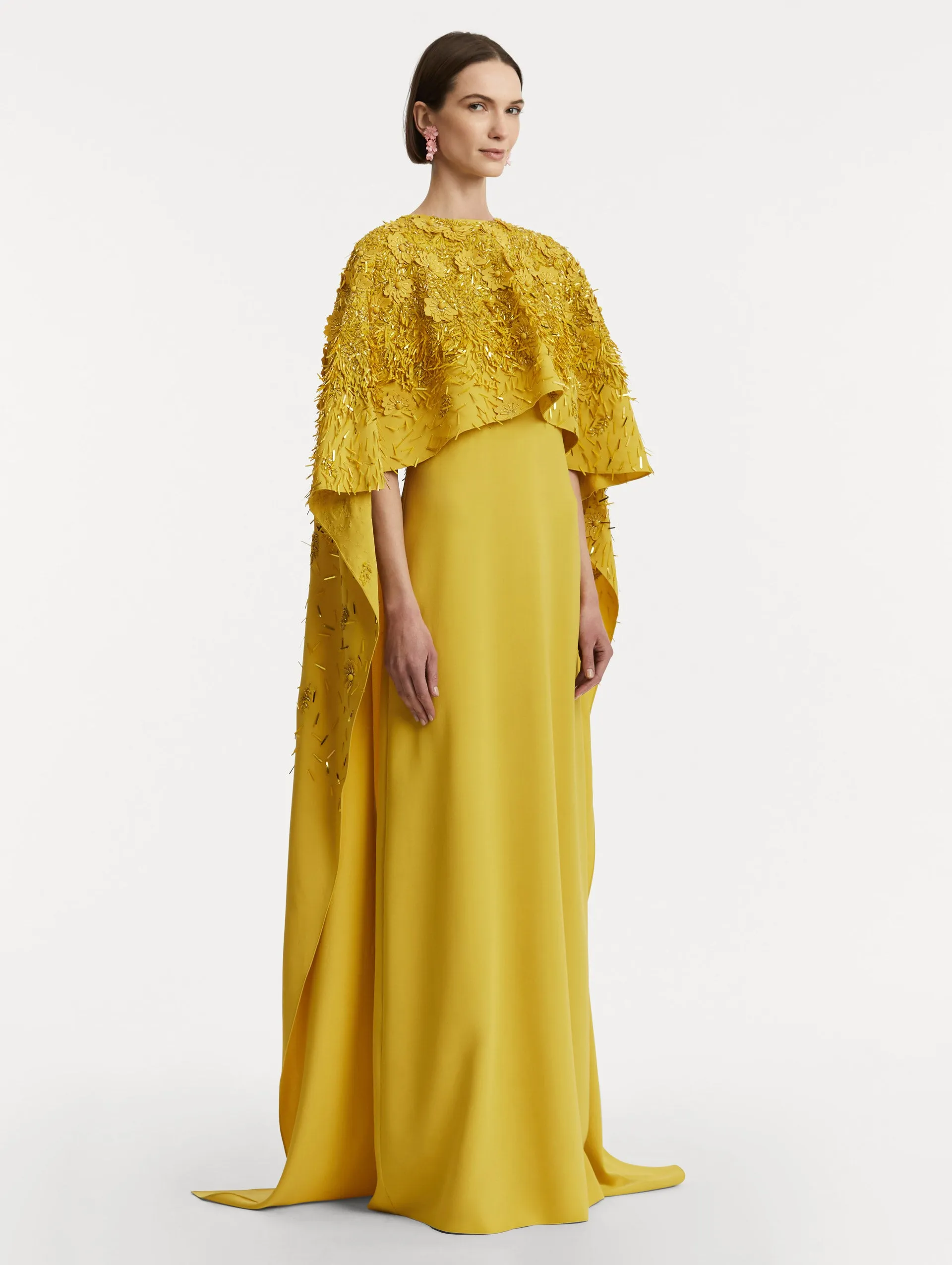 Peony Sequin and Raffia Embroidered Caftan sold by Oscar de la Renta product image thumbnail 4