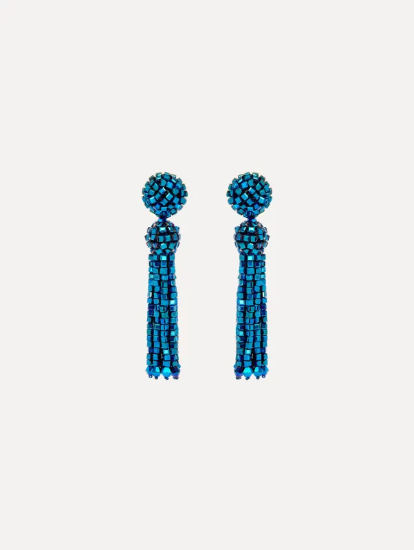 Crystal Fringe Tassel Clip-On Earrings sold by Oscar de la Renta