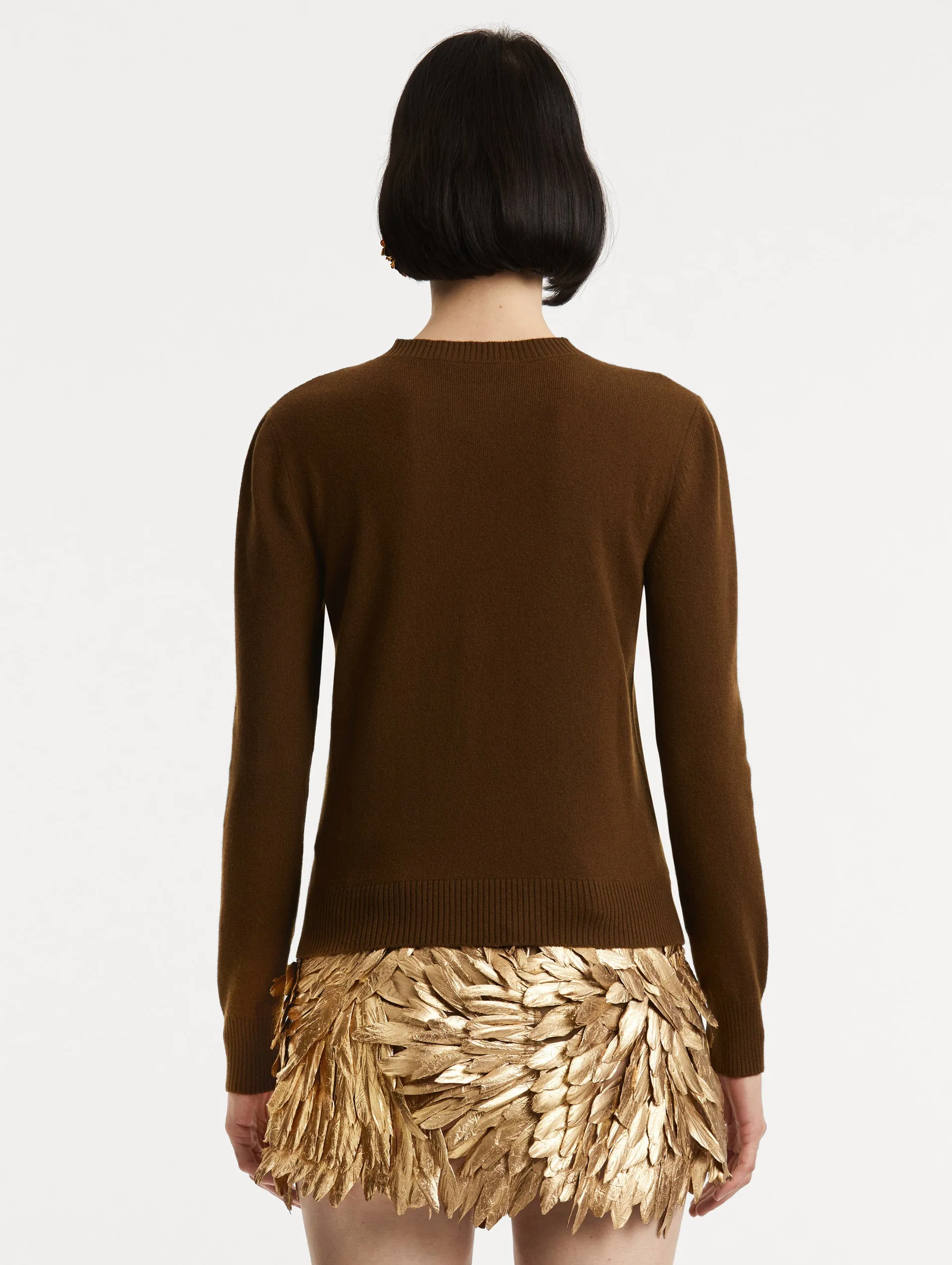 O Flower Cashmere Pullover with Scarf sold by Oscar de la Renta product image thumbnail 5