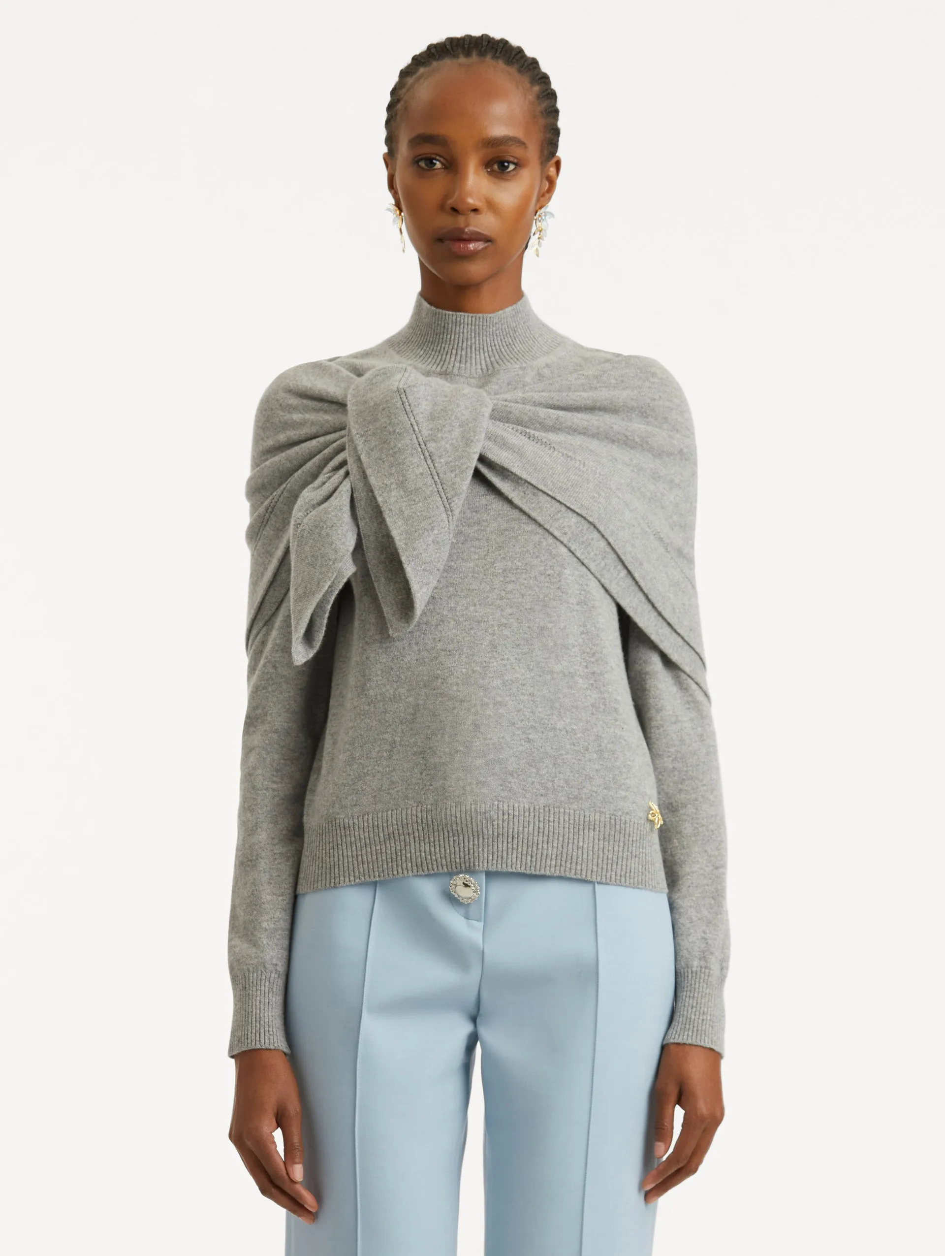 O Flower Wool Pullover with Scarf sold by Oscar de la Renta product image thumbnail 2