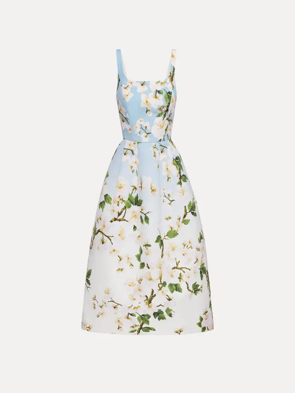 Cherry Blossom Faille Cocktail Dress sold by Oscar de la Renta