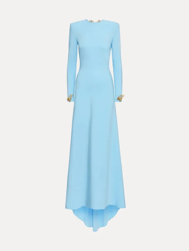 Butterfly-Detailed Keyhole Gown made by Oscar de la Renta