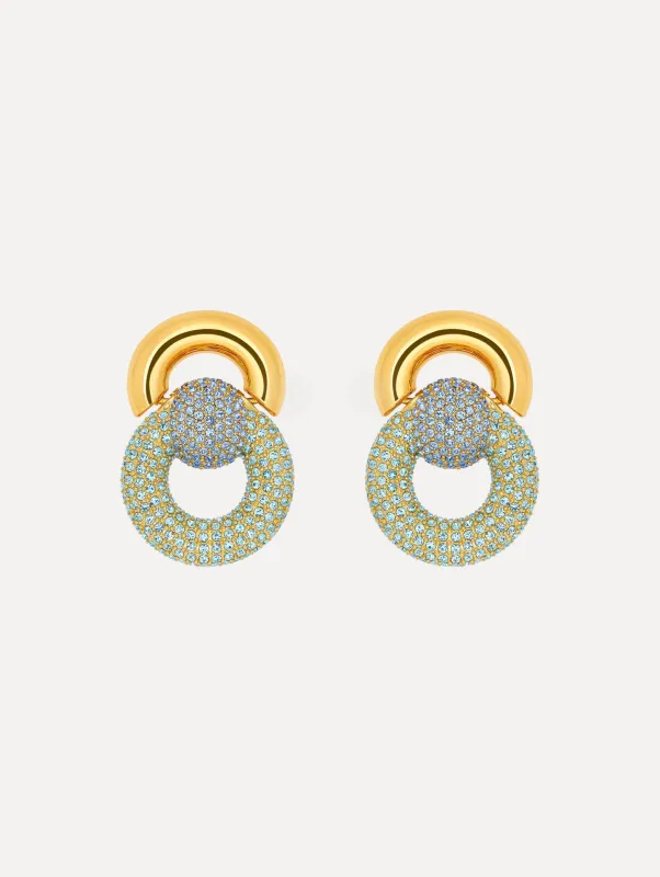 Pavé Sphere Drop Clip-On Earrings sold by Oscar de la Renta