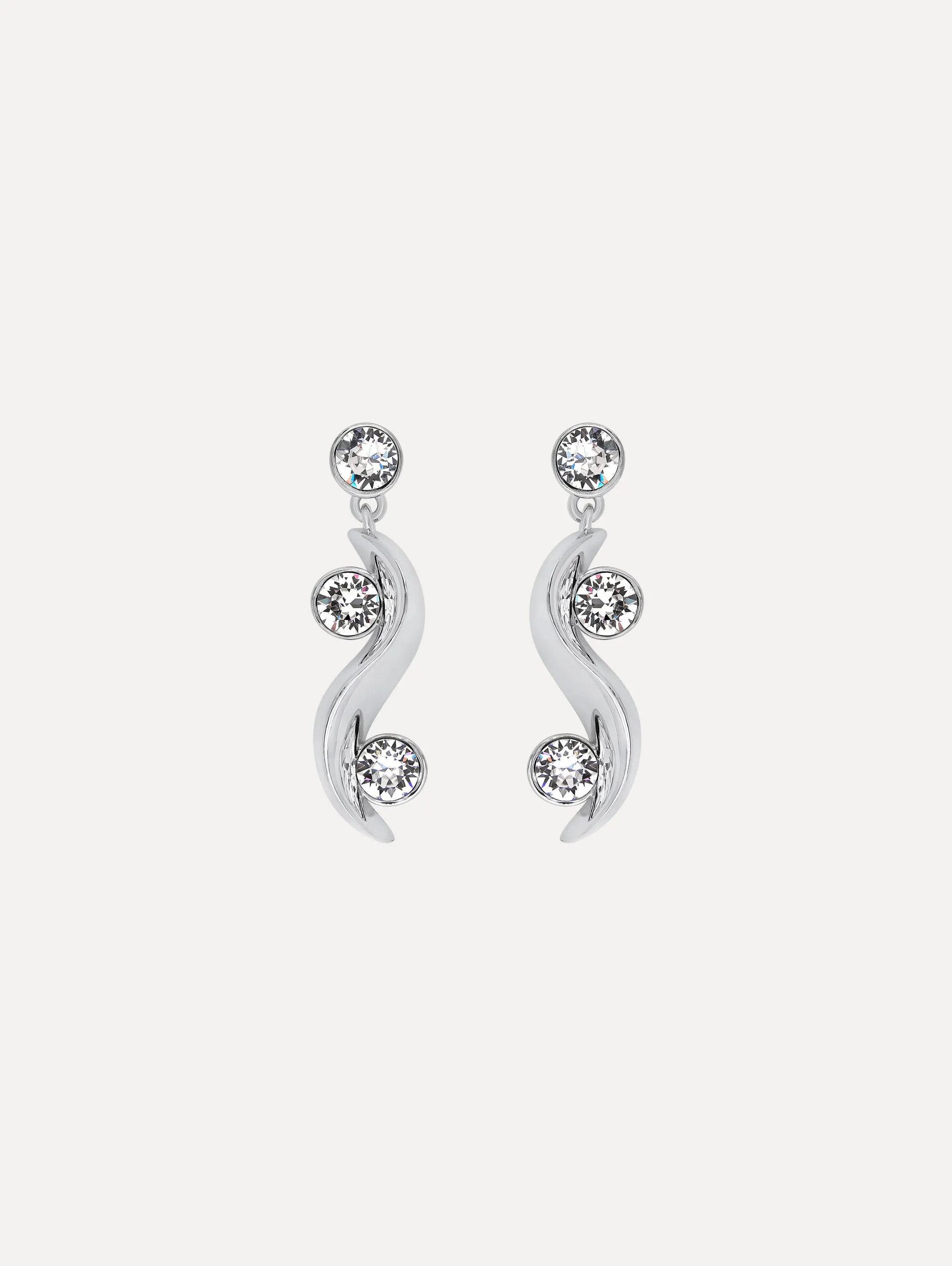 Crystal Wave Drop Earrings sold by Oscar de la Renta