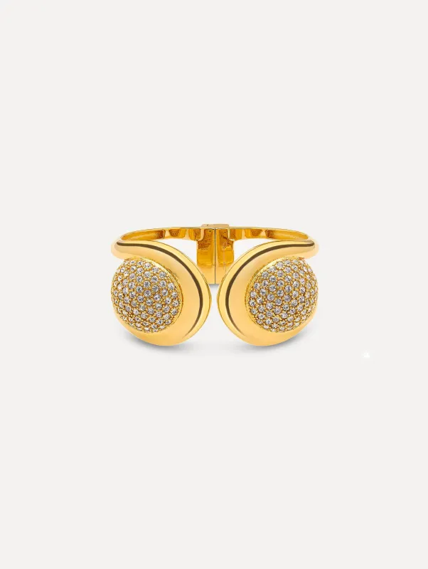 Pavé Domed Cuff Bracelet sold by Oscar de la Renta