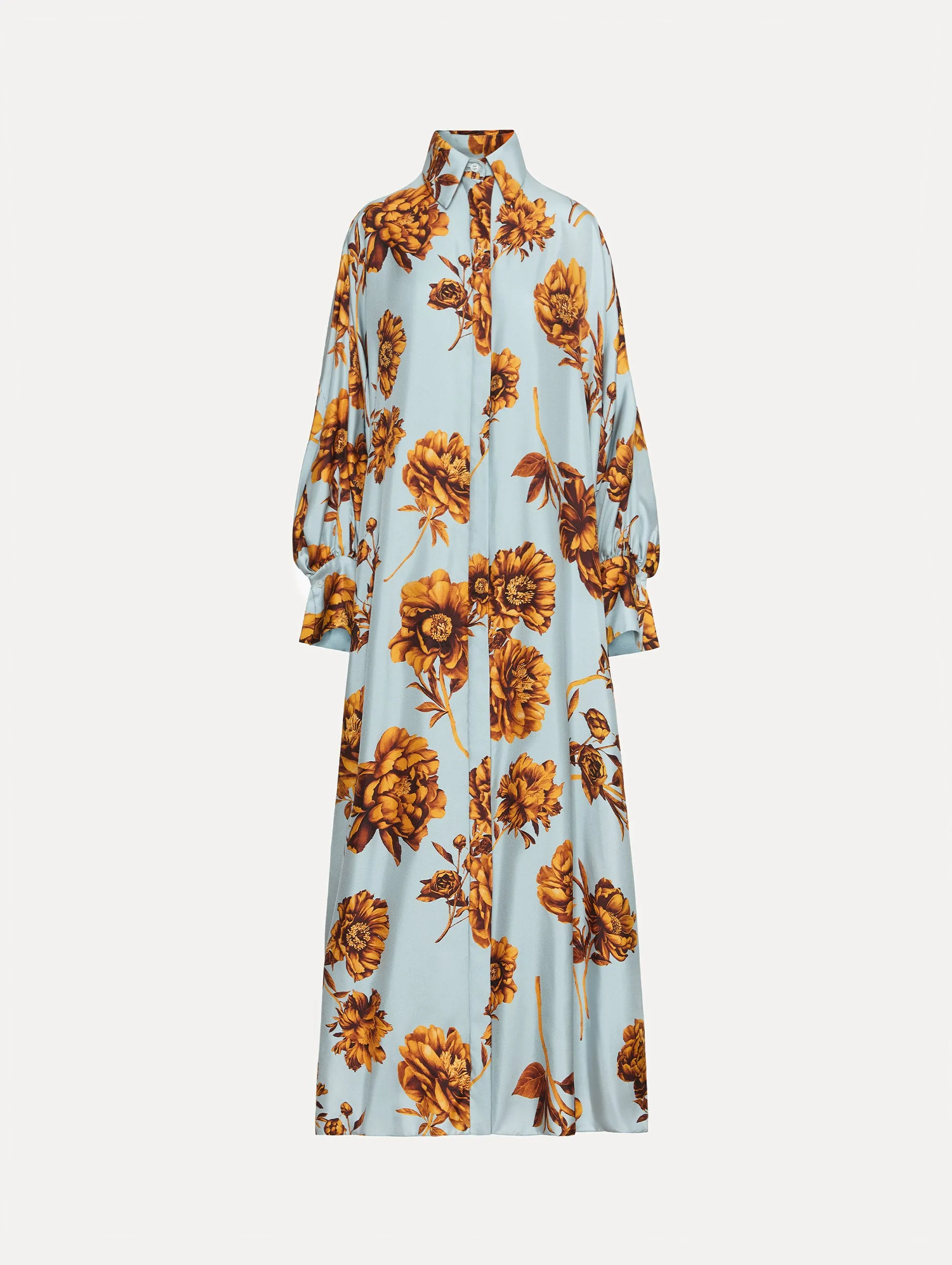 Peony Silk Twill Caftan sold by Oscar de la Renta