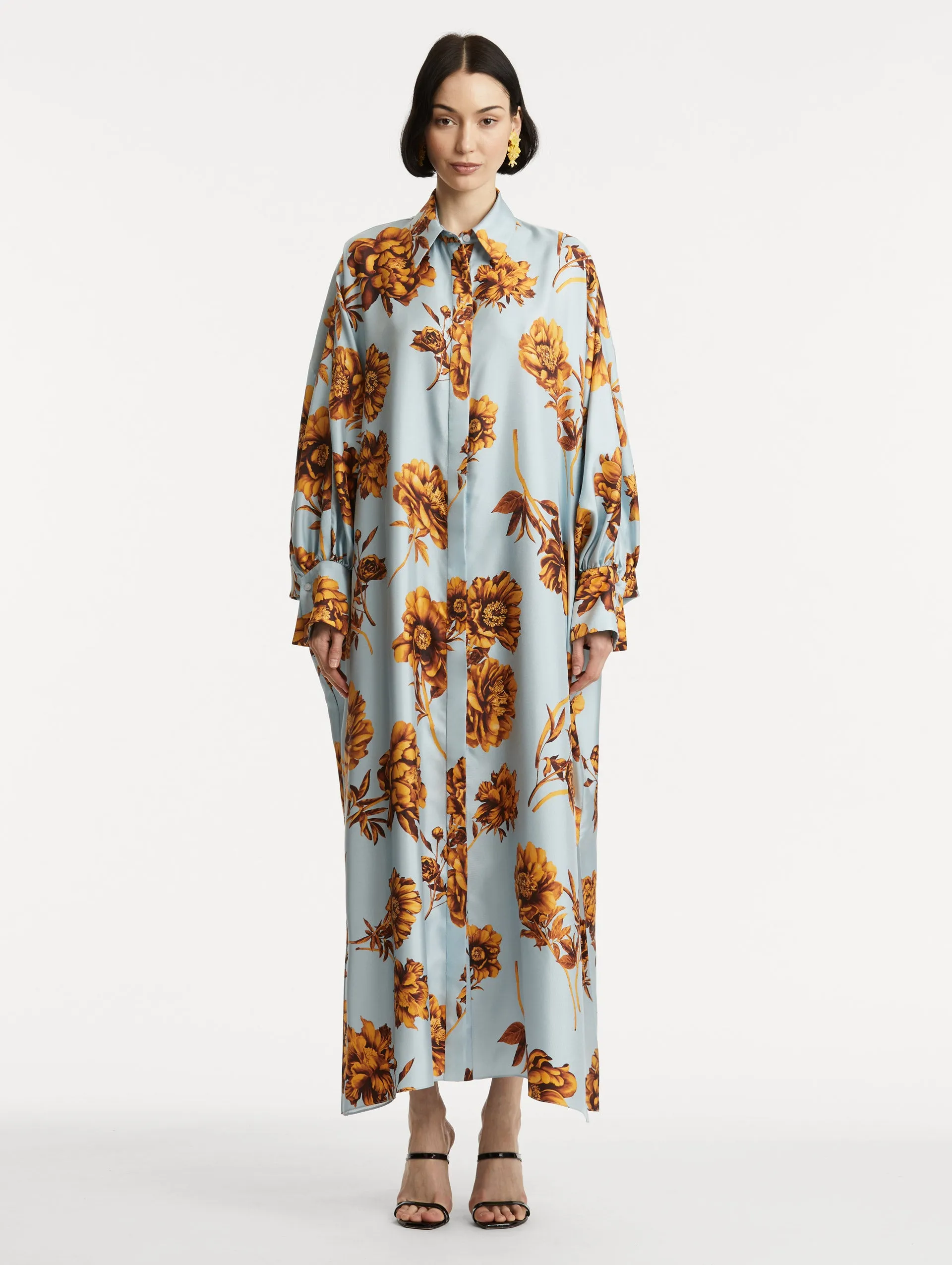 Peony Silk Twill Caftan sold by Oscar de la Renta product image thumbnail 2