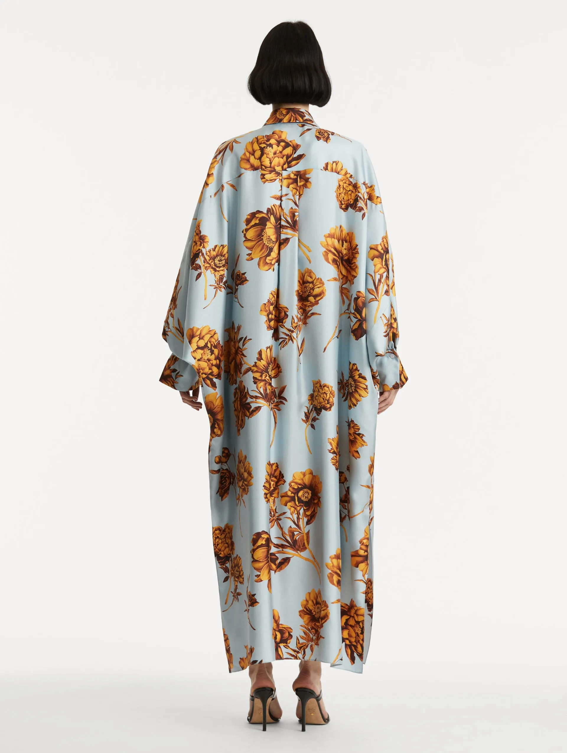 Peony Silk Twill Caftan sold by Oscar de la Renta product image thumbnail 3