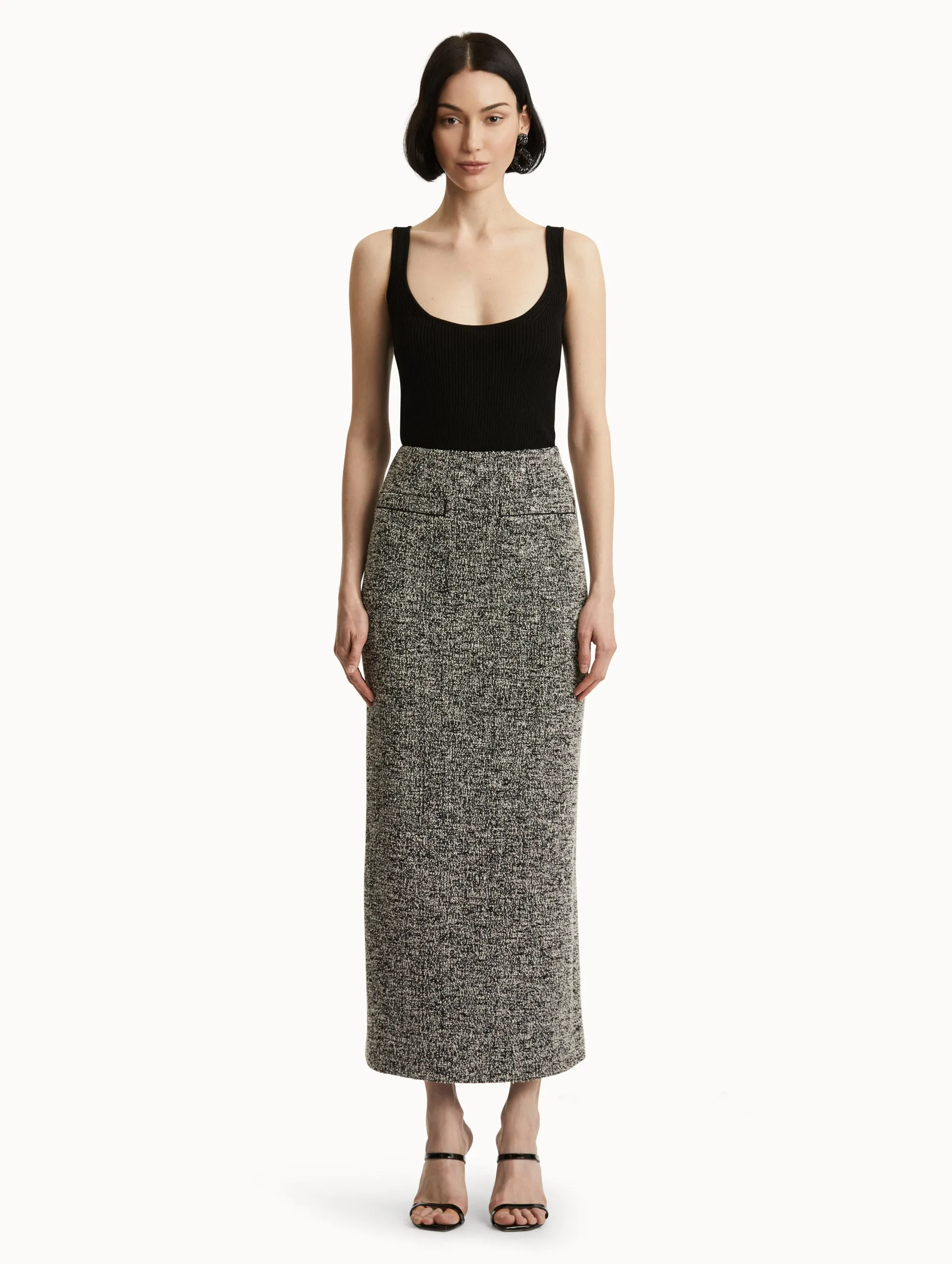 Bouclé Jersey Tweed Pencil Skirt sold by Oscar de la Renta product image thumbnail 2