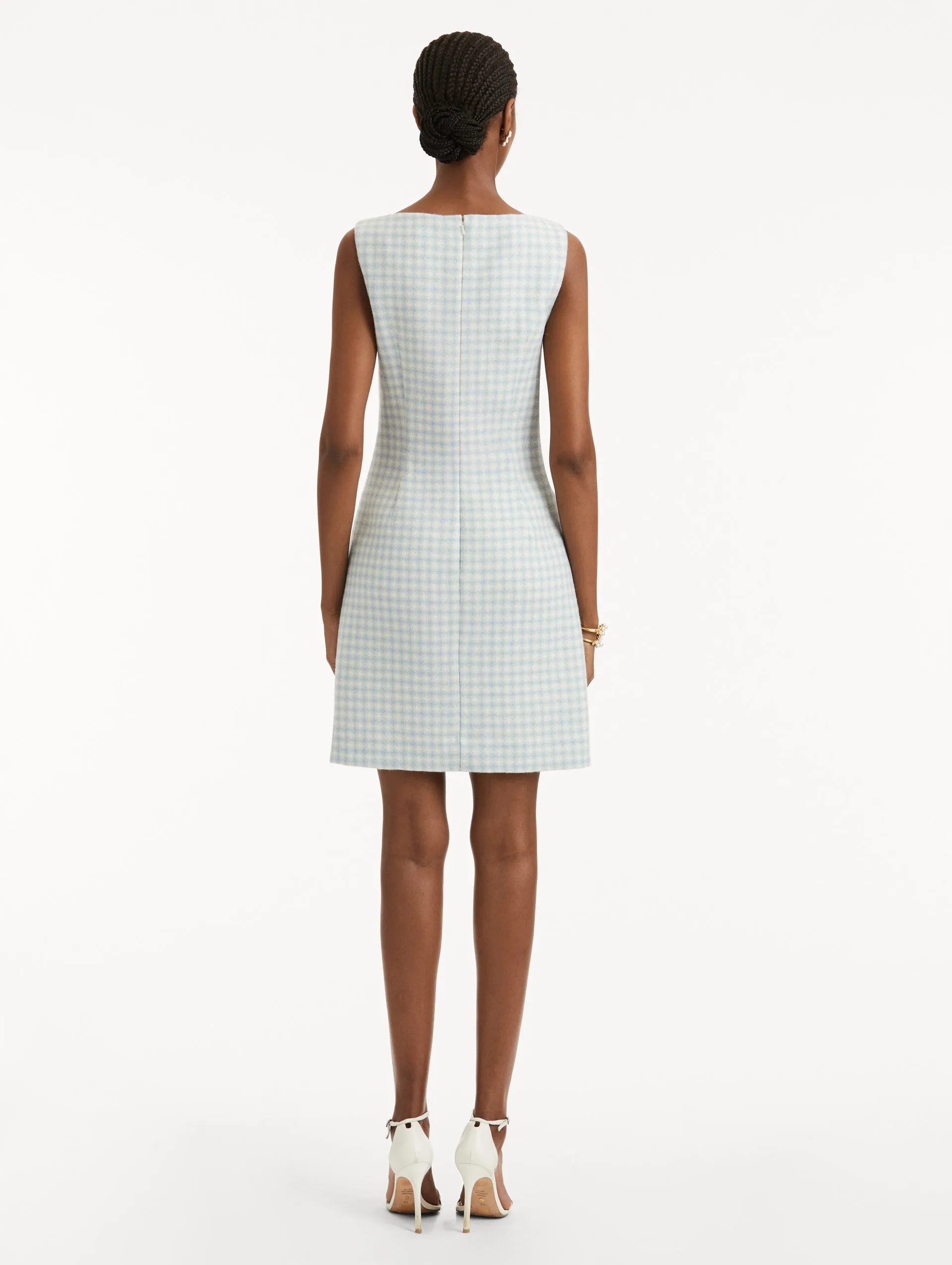 Checked Tweed Sleeveless Dress sold by Oscar de la Renta product image thumbnail 3