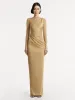 Metallic Jersey Draped Gown sold by Oscar de la Renta