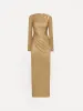 Metallic Jersey Draped Gown sold by Oscar de la Renta